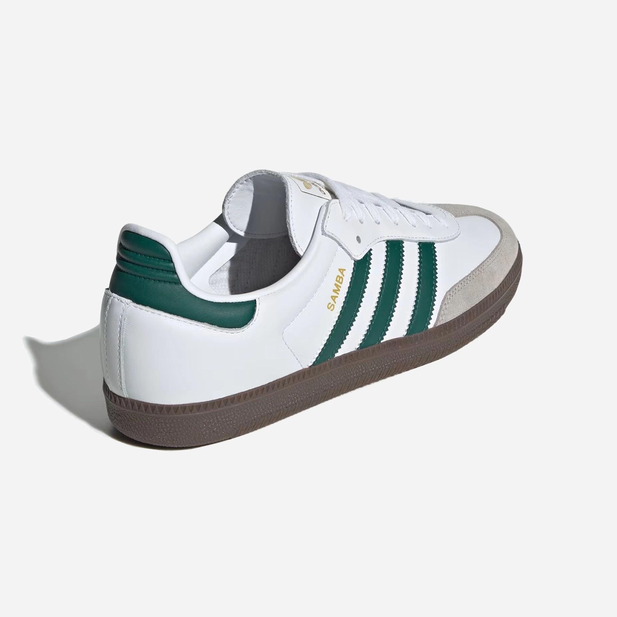 ADIDAS ORIGINALS | SAMBA OG { CLOUD WHITE/GREEN/CLEAR GRANITE