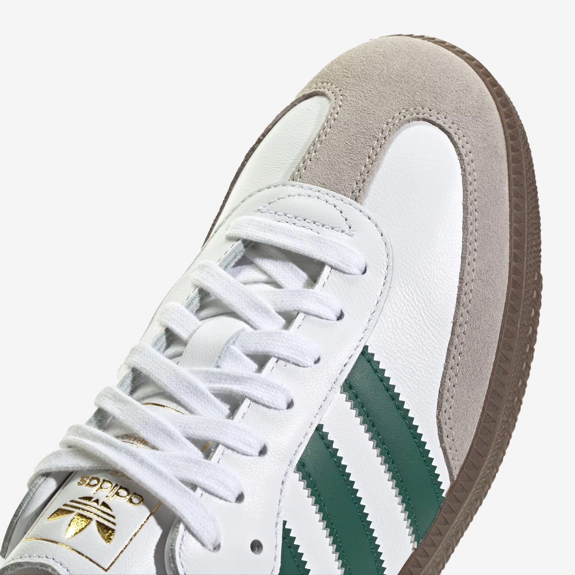 ADIDAS ORIGINALS | SAMBA OG { CLOUD WHITE/GREEN/CLEAR GRANITE