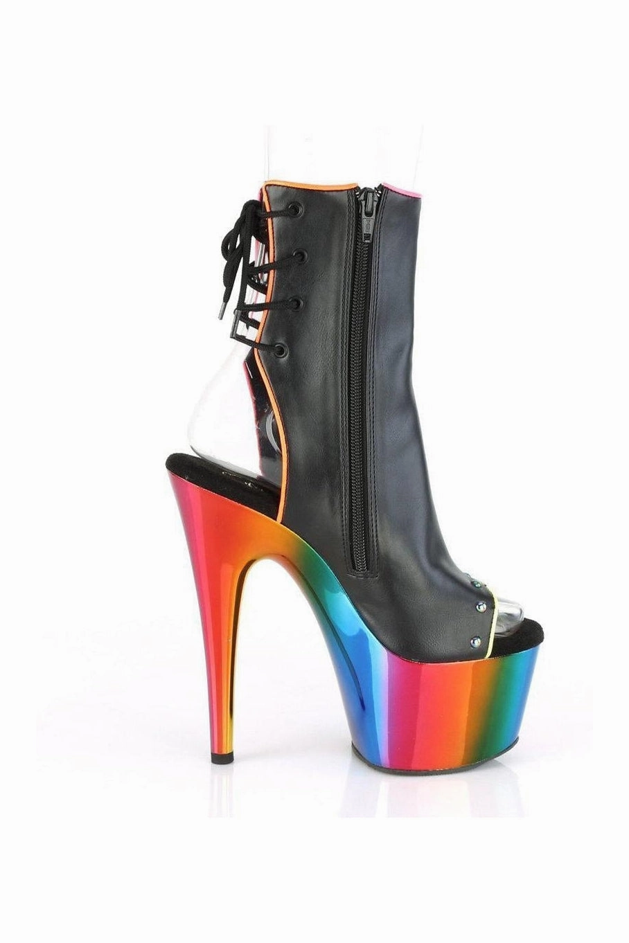 ADORE-1018RC-02 Ankle Boot | Black Faux Leather
