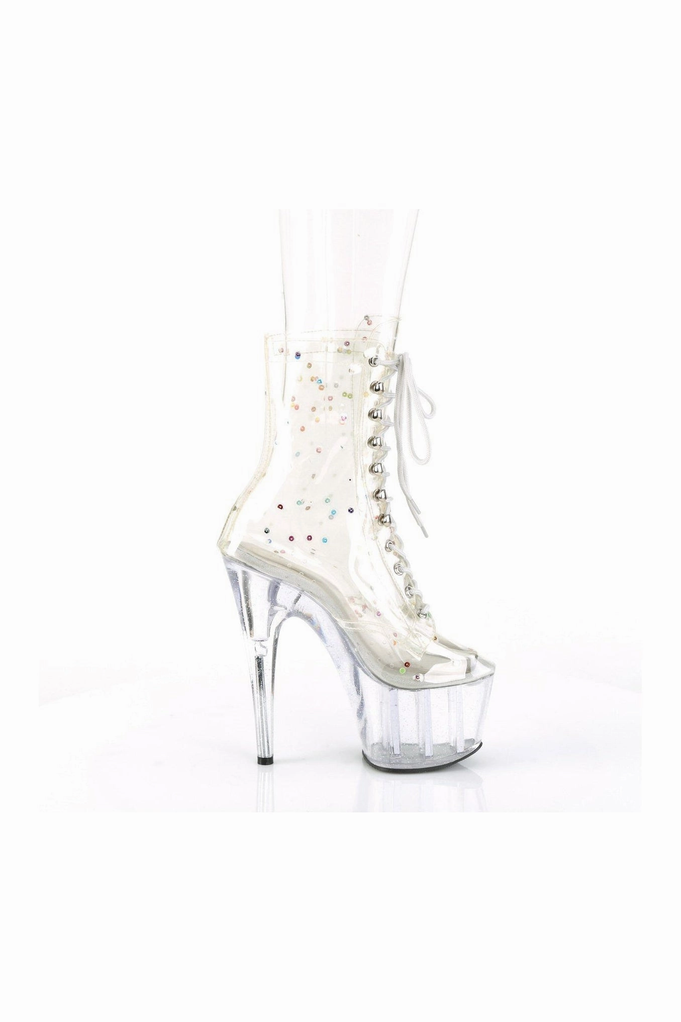 ADORE-1020C-2 Ankle Boot | Clear Faux Leather