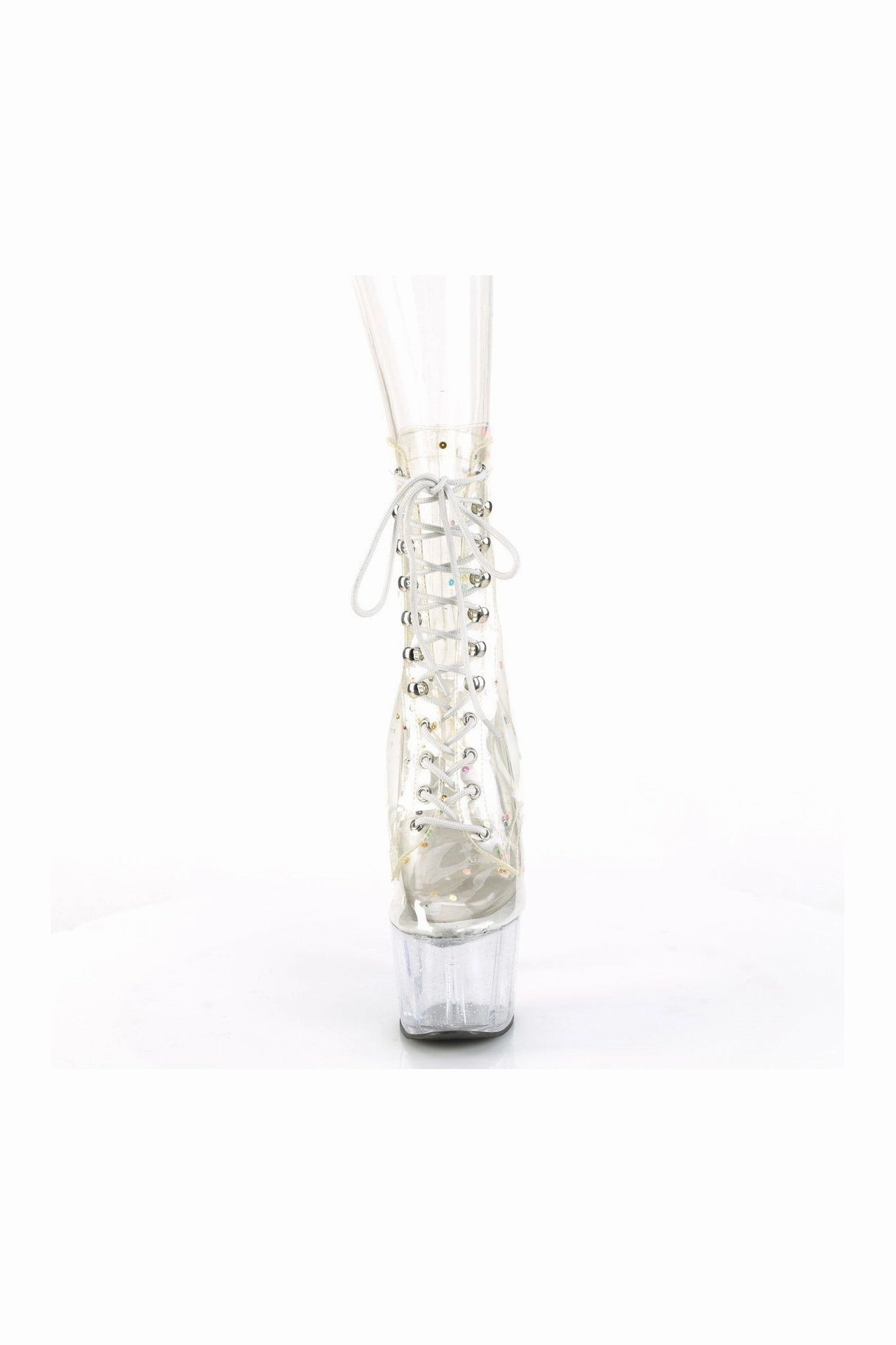 ADORE-1020C-2 Ankle Boot | Clear Faux Leather
