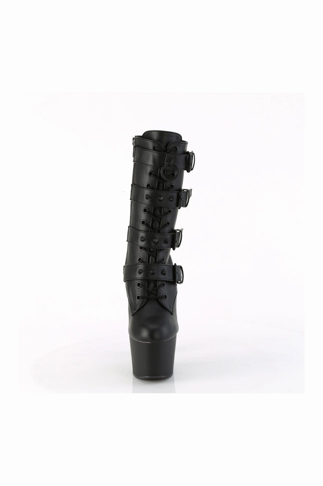 ADORE-1046 Black Faux Leather Ankle Boot