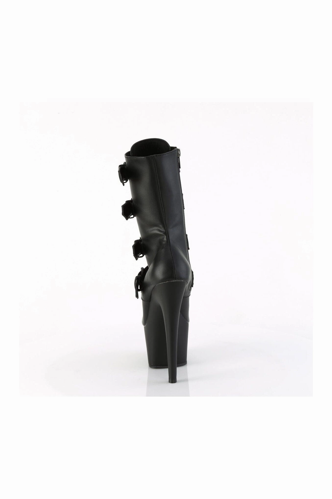 ADORE-1046 Black Faux Leather Ankle Boot