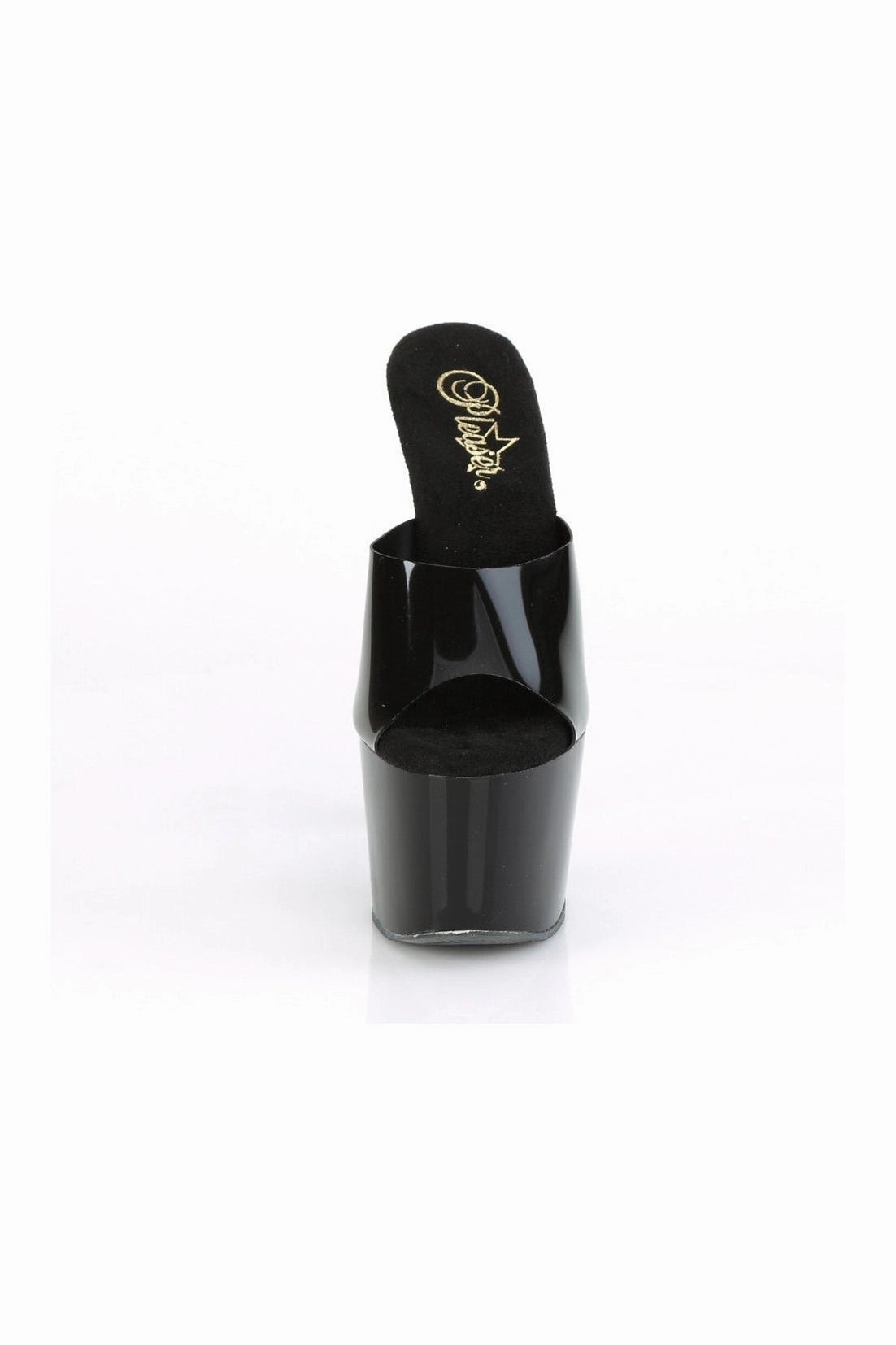 ADORE-701N Exotic Slide | Black Faux Leather