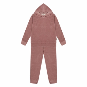 Antebies Blush Velvet Set Pink