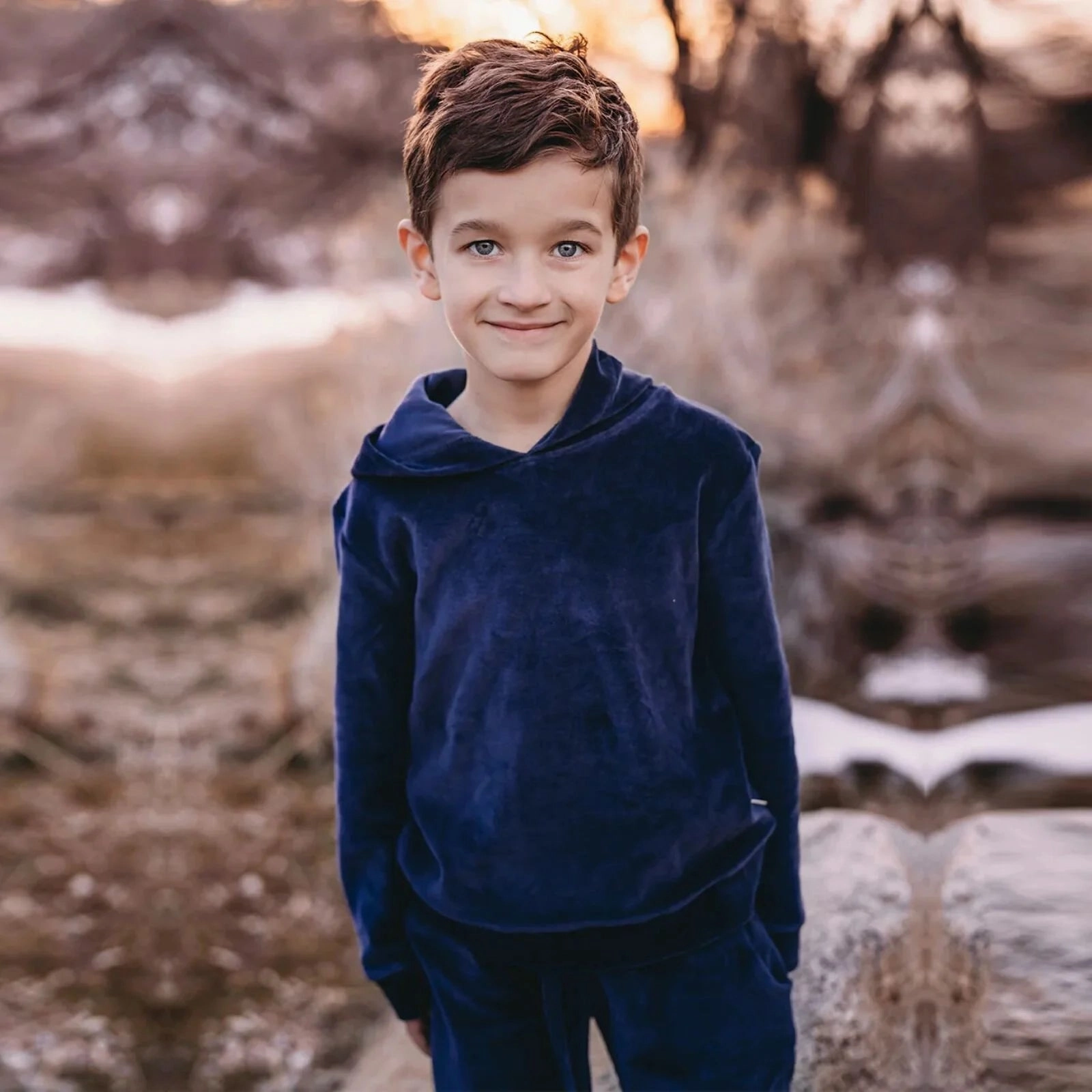 Antebies Deep Navy Velvet Set