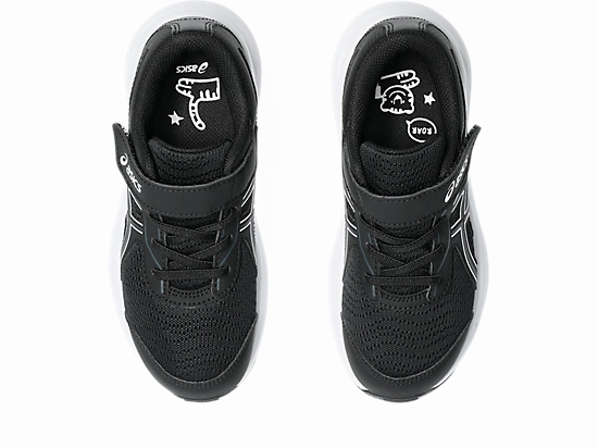 ASICS JUNIOR CONTEND 9 PS BLACK/WHITE RUNNING SHOE