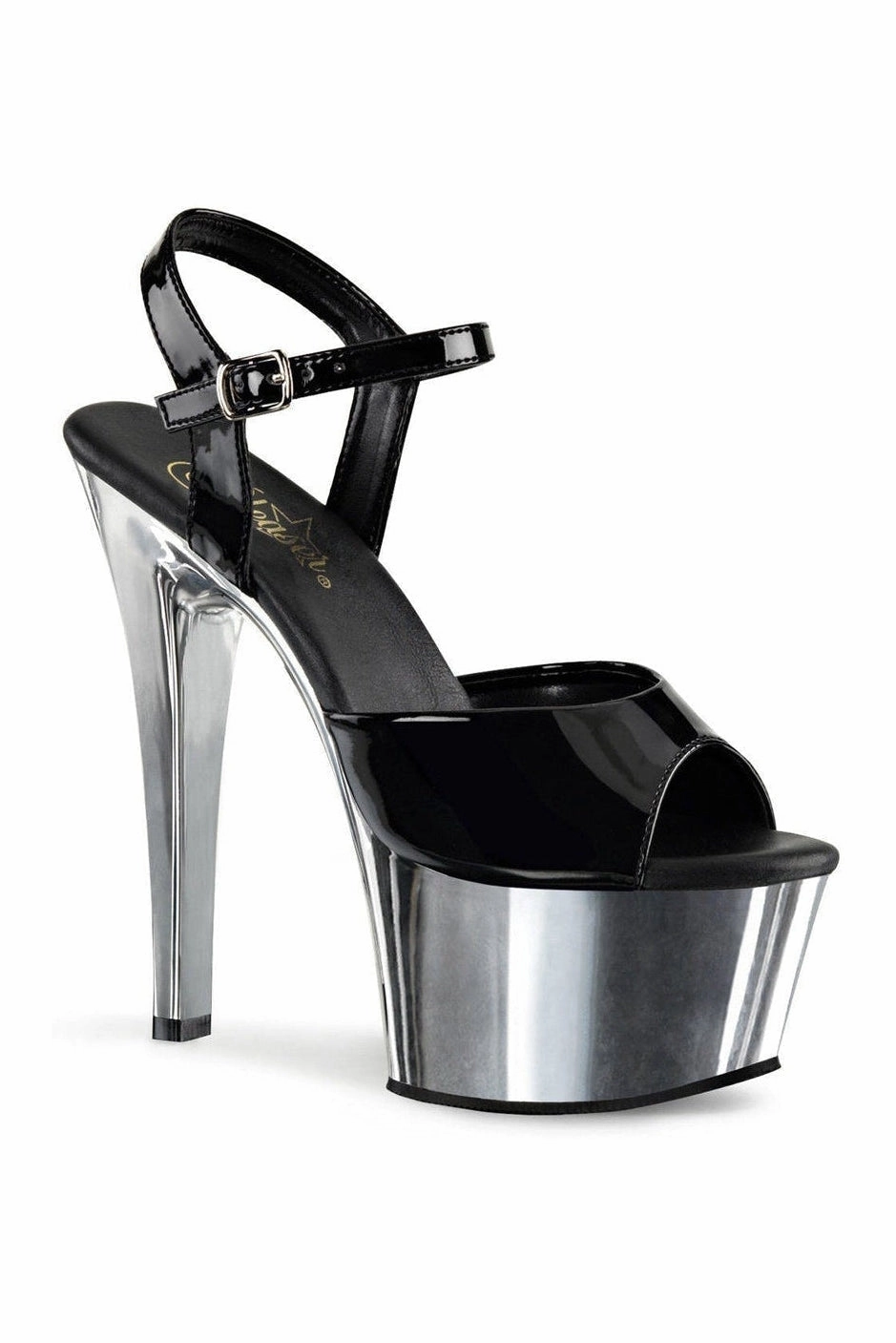 ASPIRE-609 Platform Sandal  | Black Patent