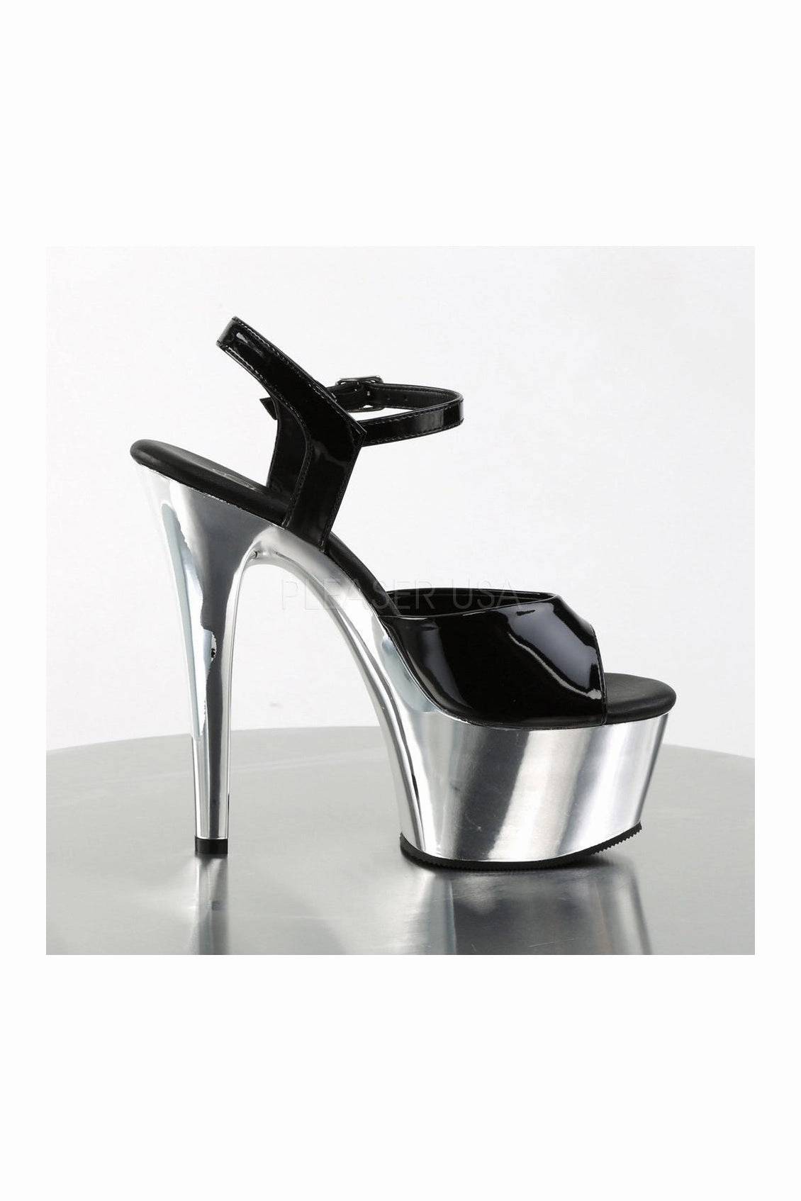 ASPIRE-609 Platform Sandal  | Black Patent
