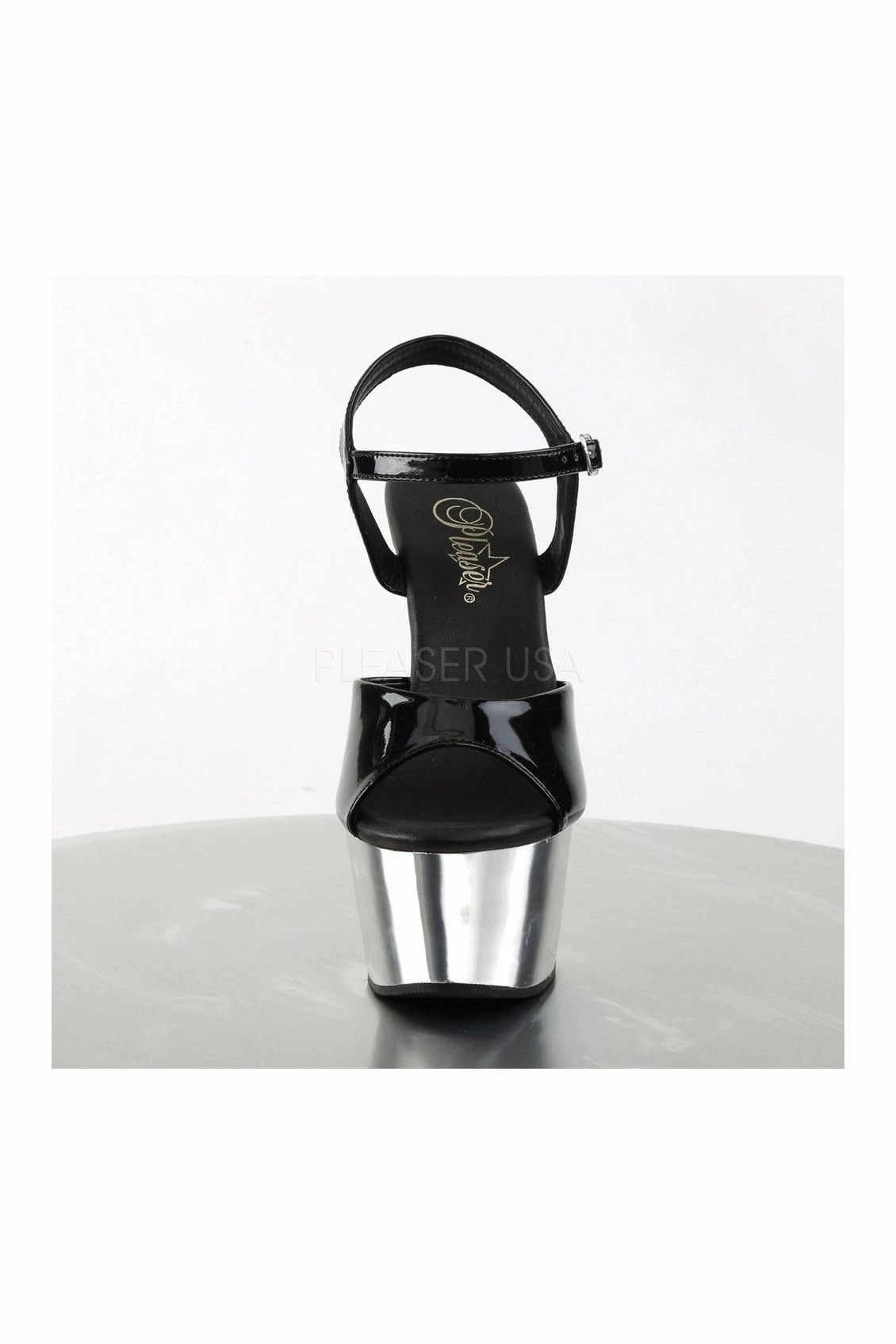 ASPIRE-609 Platform Sandal  | Black Patent