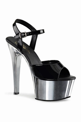 ASPIRE-609 Platform Sandal  | Black Patent