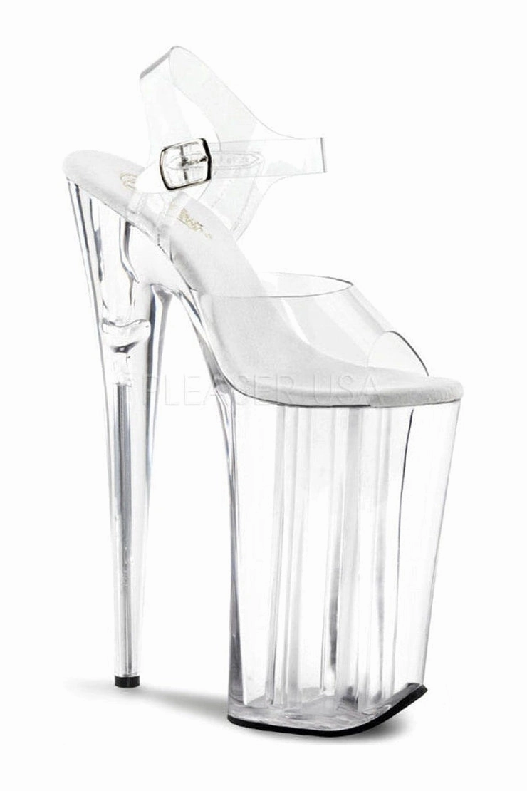 BEYOND-008 Platform Sandal  | Clear Vinyl