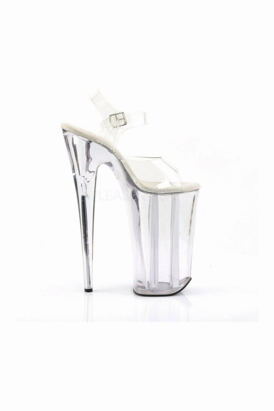 BEYOND-008 Platform Sandal  | Clear Vinyl