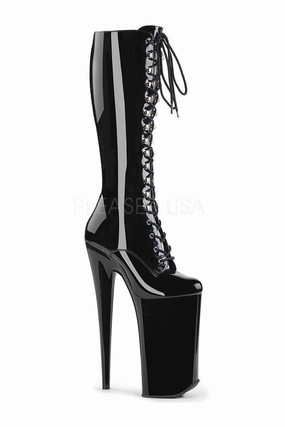 BEYOND-2020 Platform Boot  | Black Patent