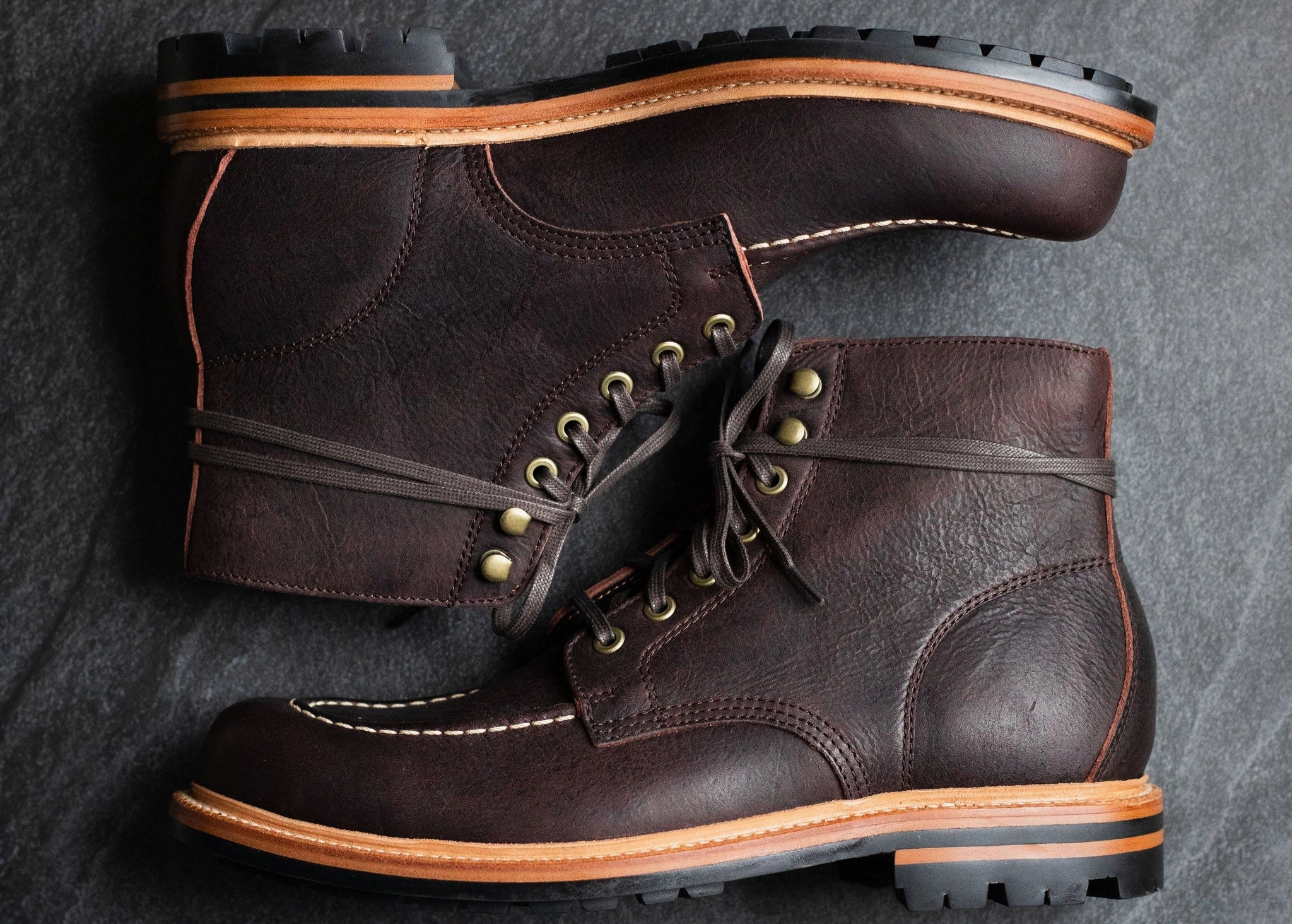 Brass Boot / Dark Burgundy Kudu