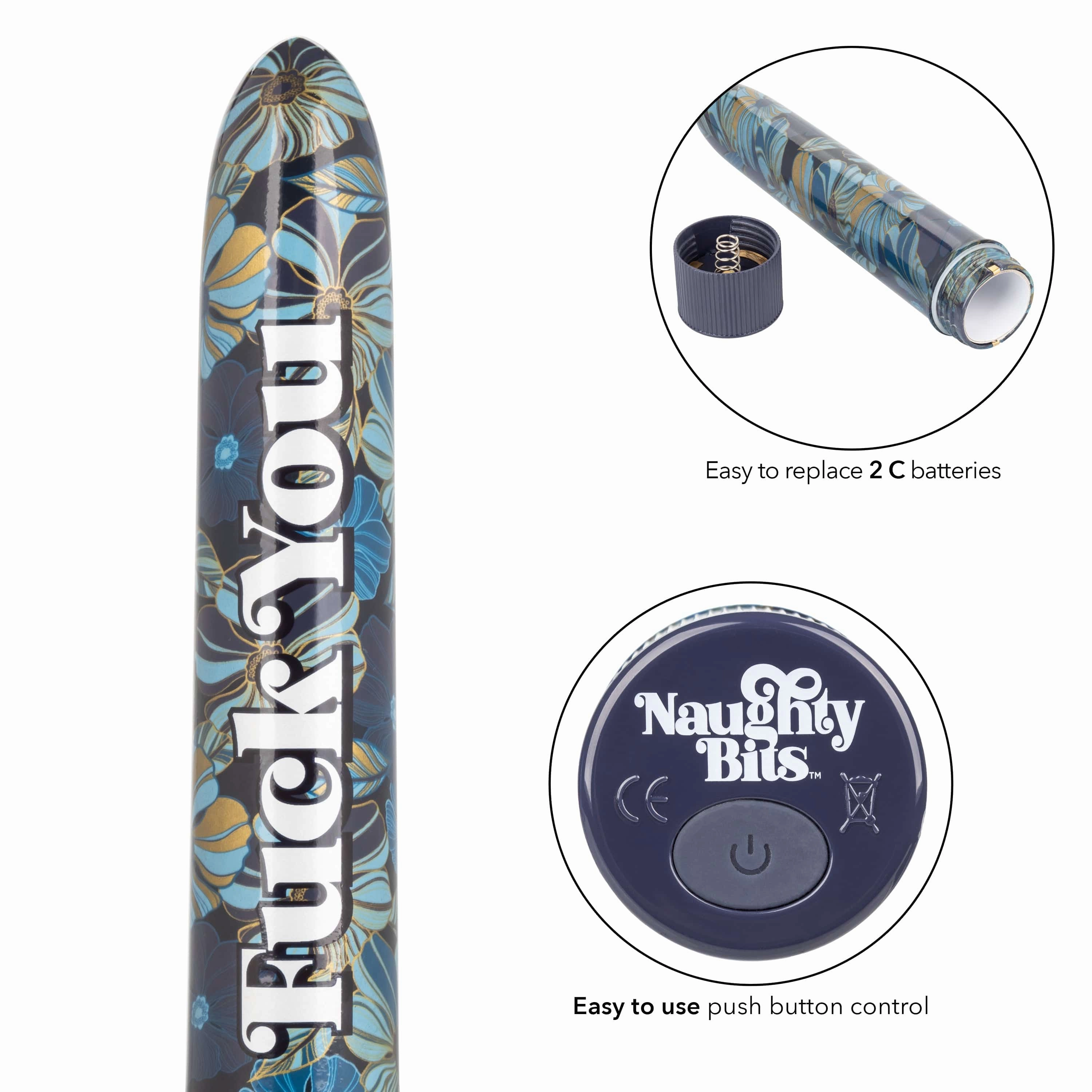 California Exotics - Naughty Bits Fuck You Personal Vibrator (Blue)