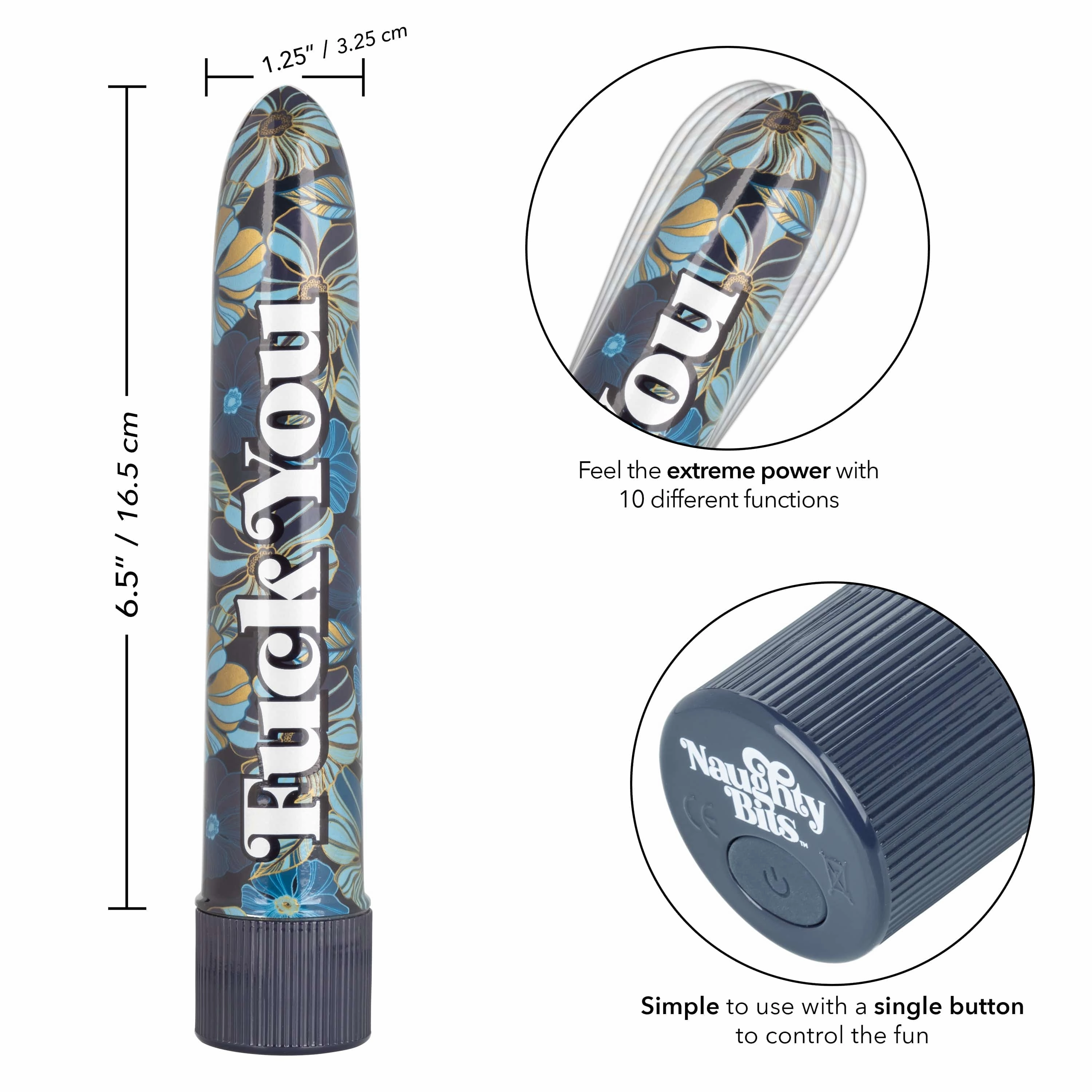 California Exotics - Naughty Bits Fuck You Personal Vibrator (Blue)