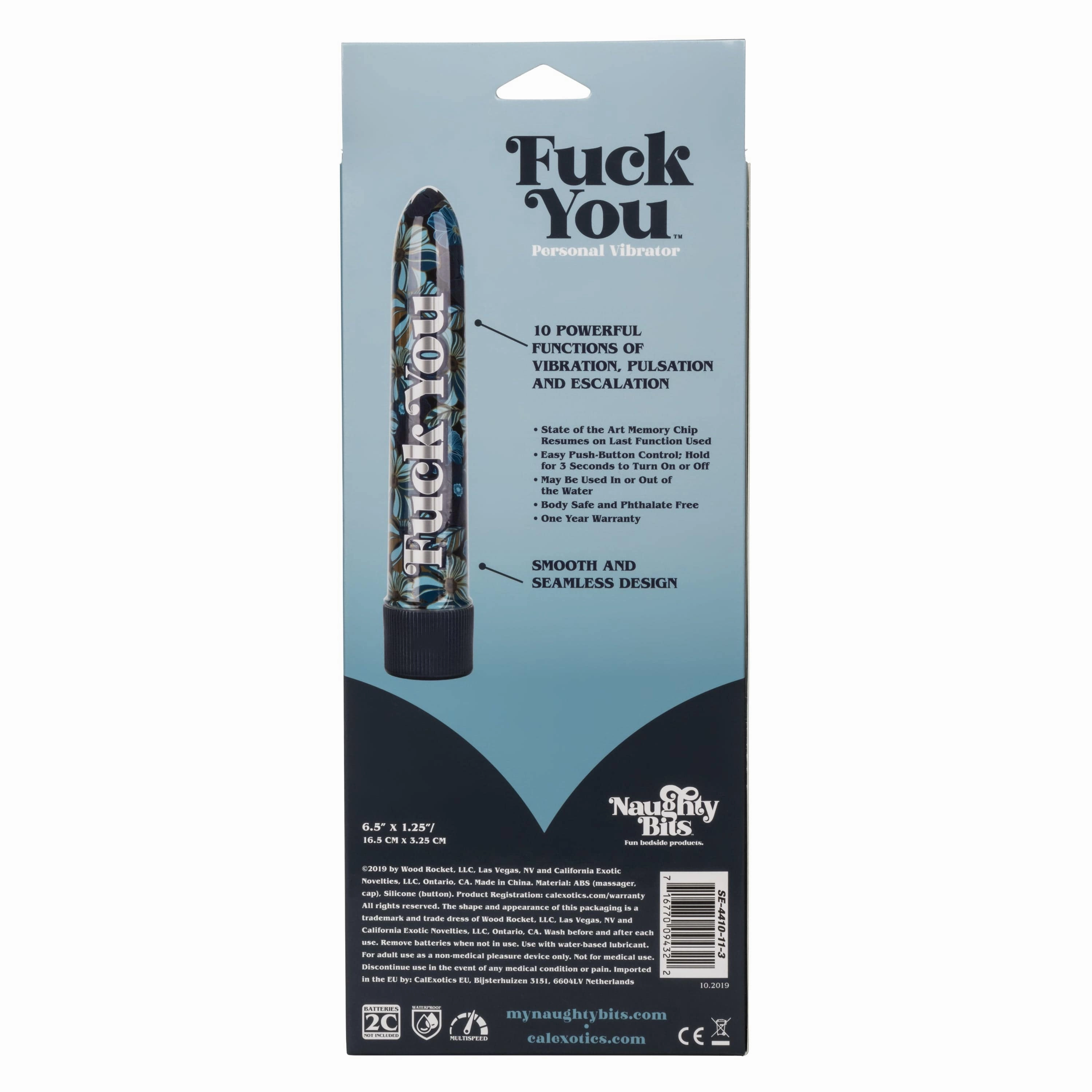 California Exotics - Naughty Bits Fuck You Personal Vibrator (Blue)