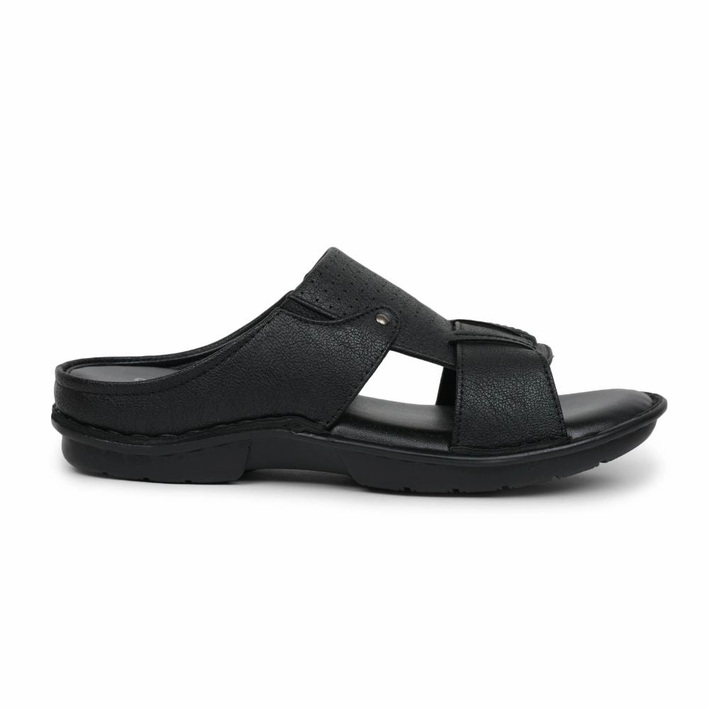 Coolers By Liberty AVN-07 Casual Black Slippers For Men