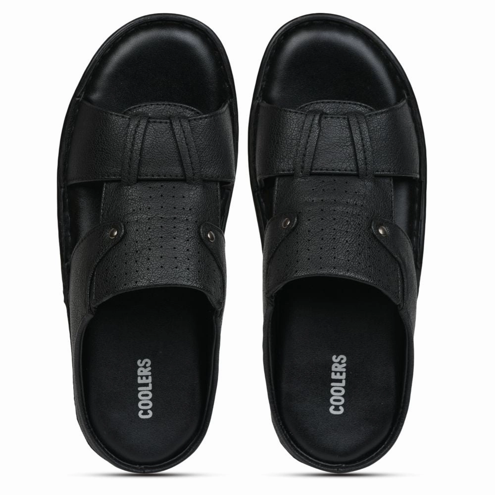 Coolers By Liberty AVN-07 Casual Black Slippers For Men