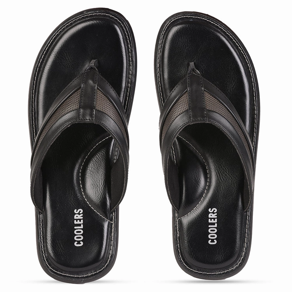 Coolers By Liberty JPL-18 Casual Black Slippers For Men