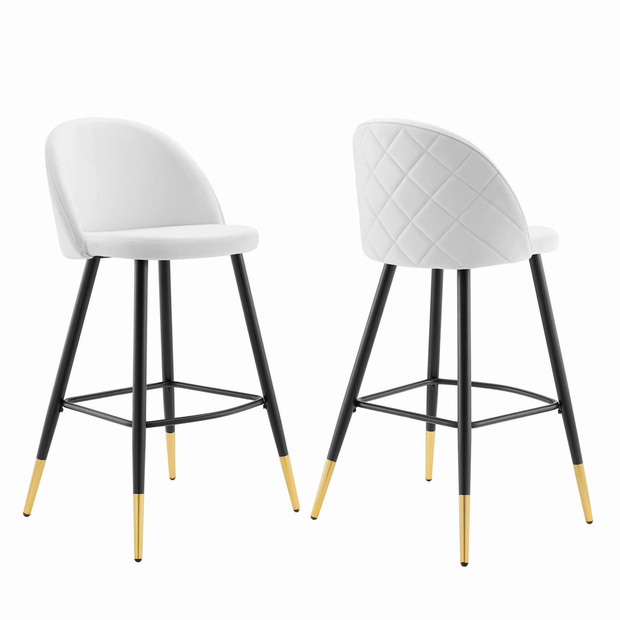 Cordial Performance Velvet Bar Stools - Set of 2 by Modway