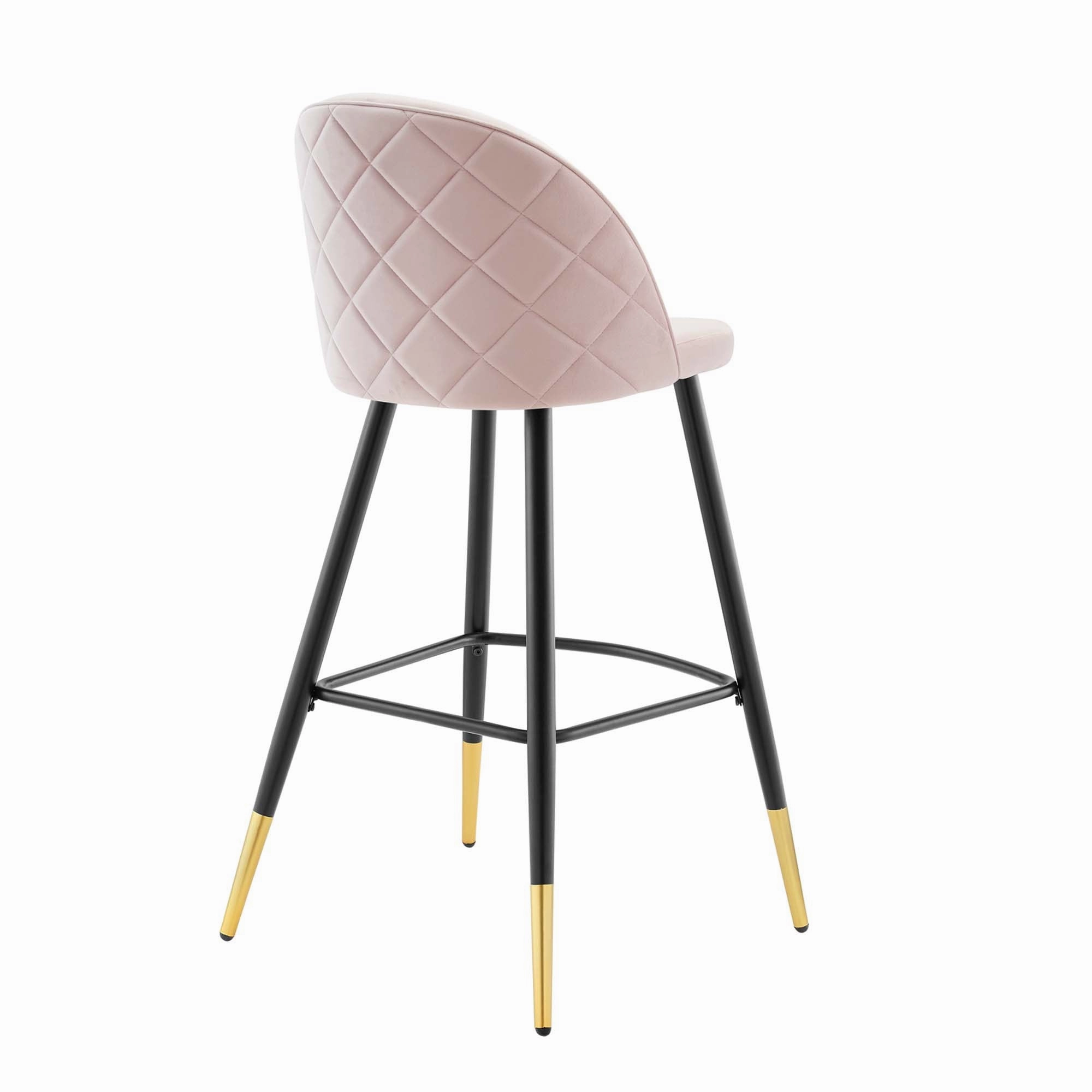 Cordial Performance Velvet Bar Stools - Set of 2 by Modway