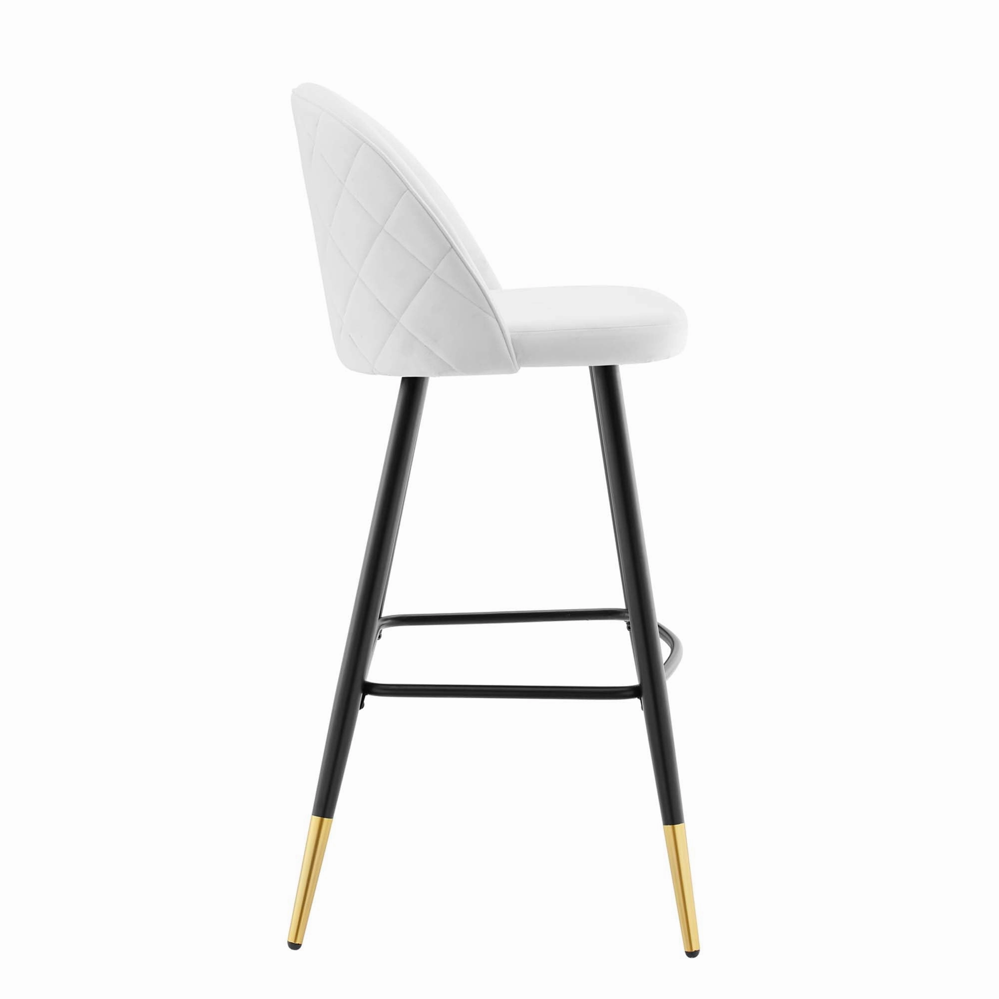 Cordial Performance Velvet Bar Stools - Set of 2 by Modway