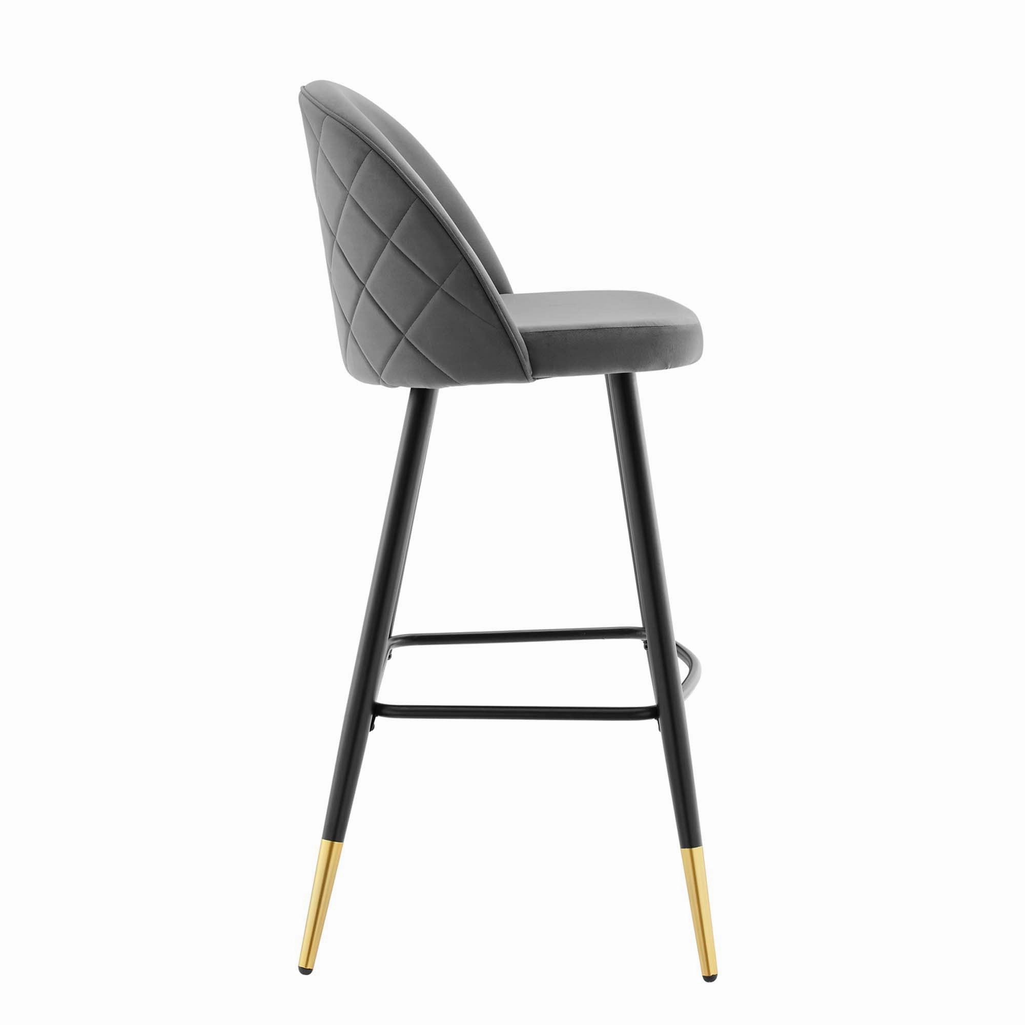 Cordial Performance Velvet Bar Stools - Set of 2 by Modway