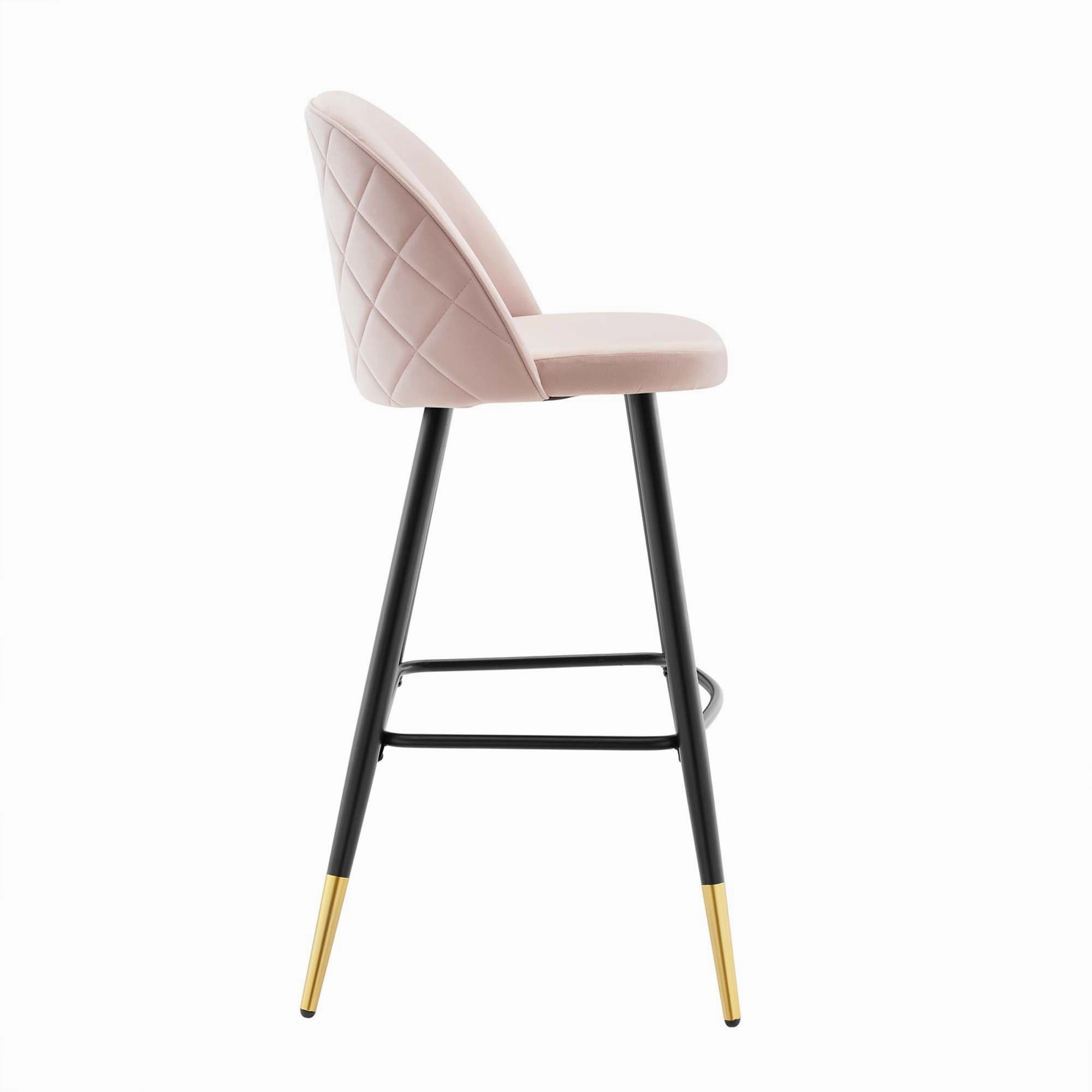 Cordial Performance Velvet Bar Stools - Set of 2 by Modway