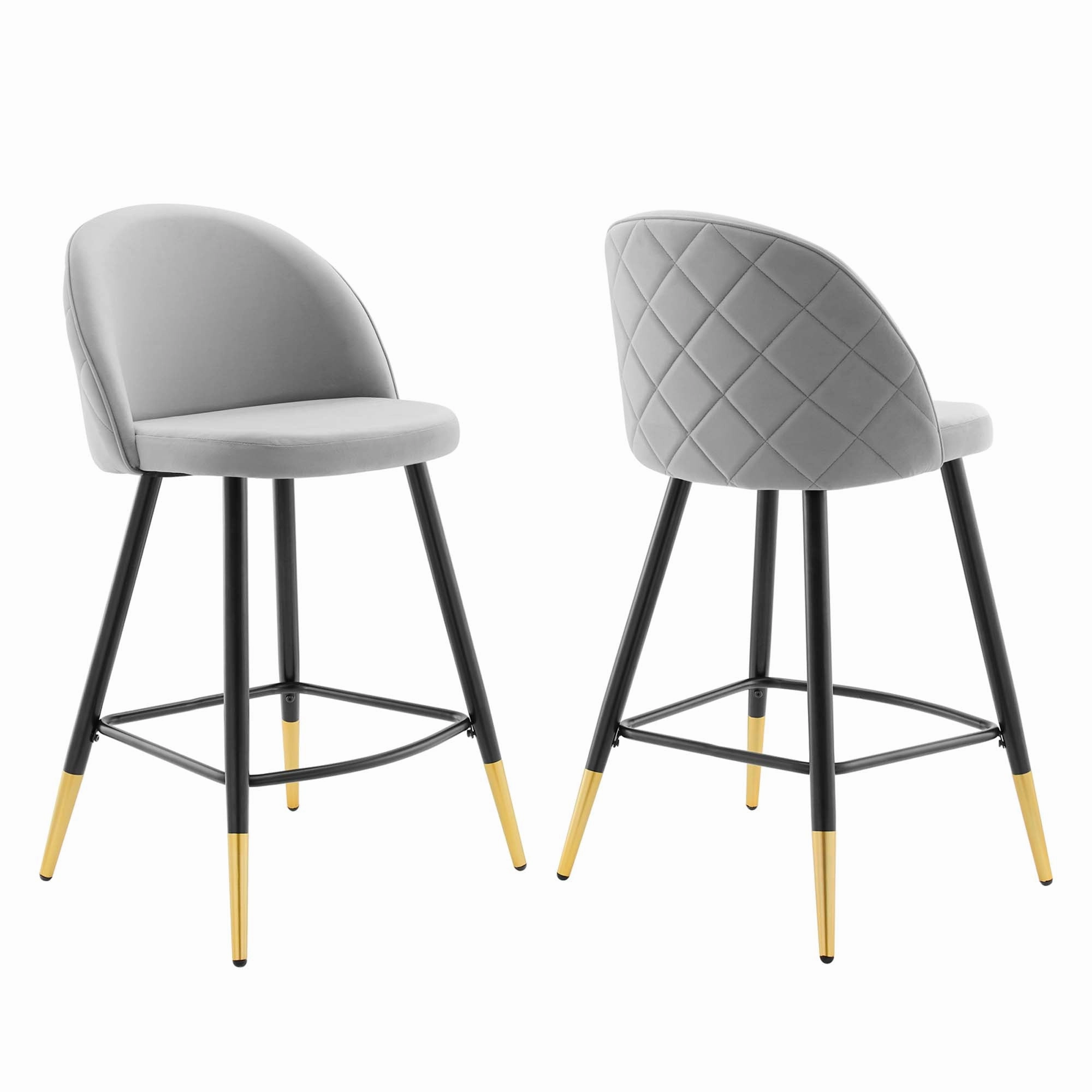 Cordial Performance Velvet Counter Stools Set of 2 by Modway