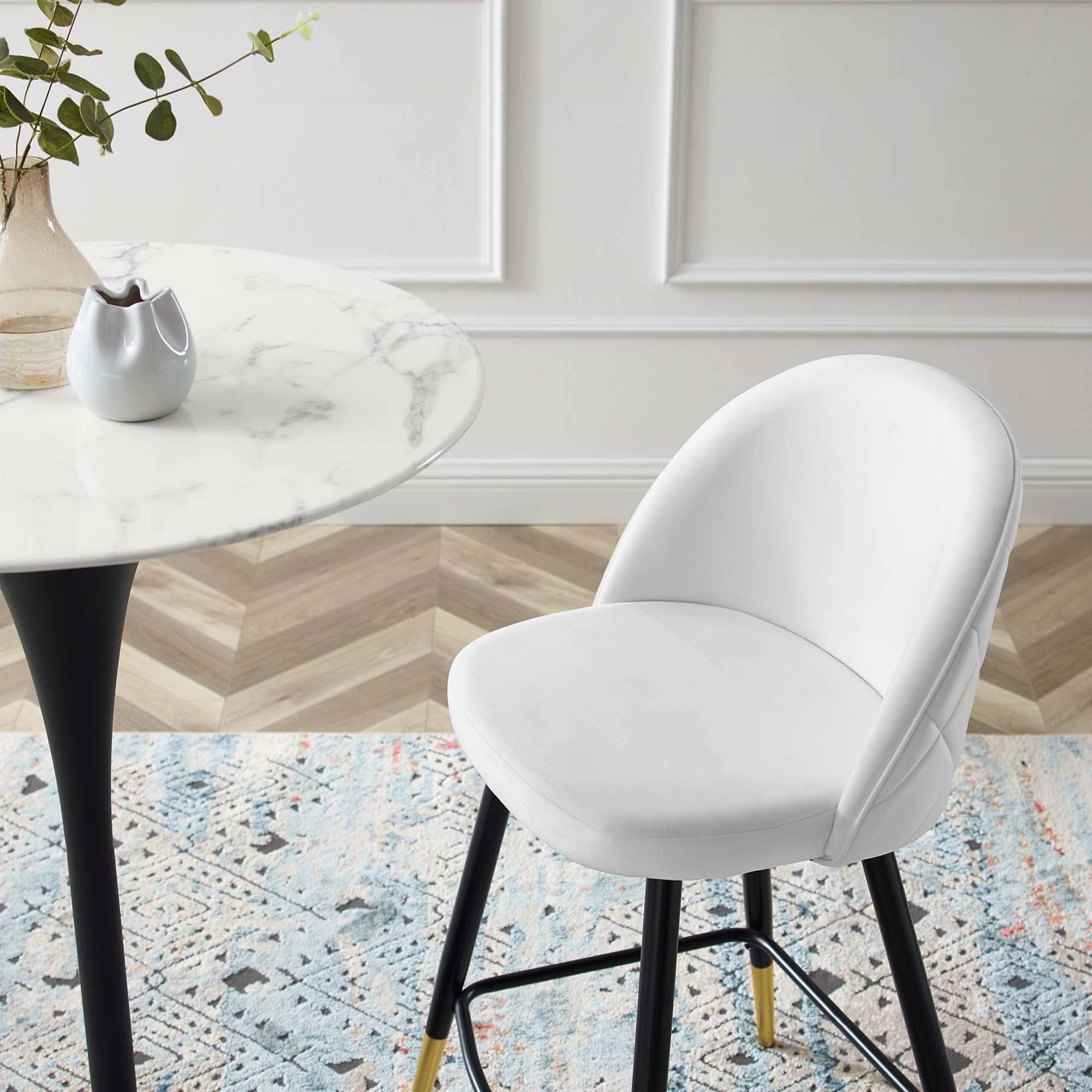 Cordial Performance Velvet Counter Stools Set of 2 by Modway