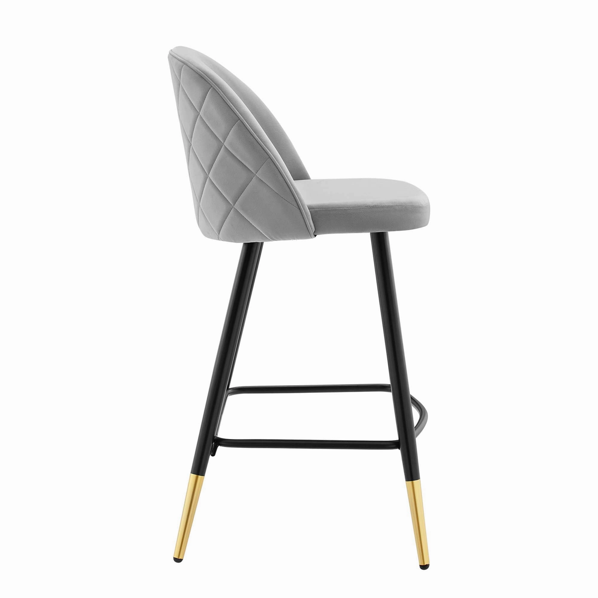 Cordial Performance Velvet Counter Stools Set of 2 by Modway