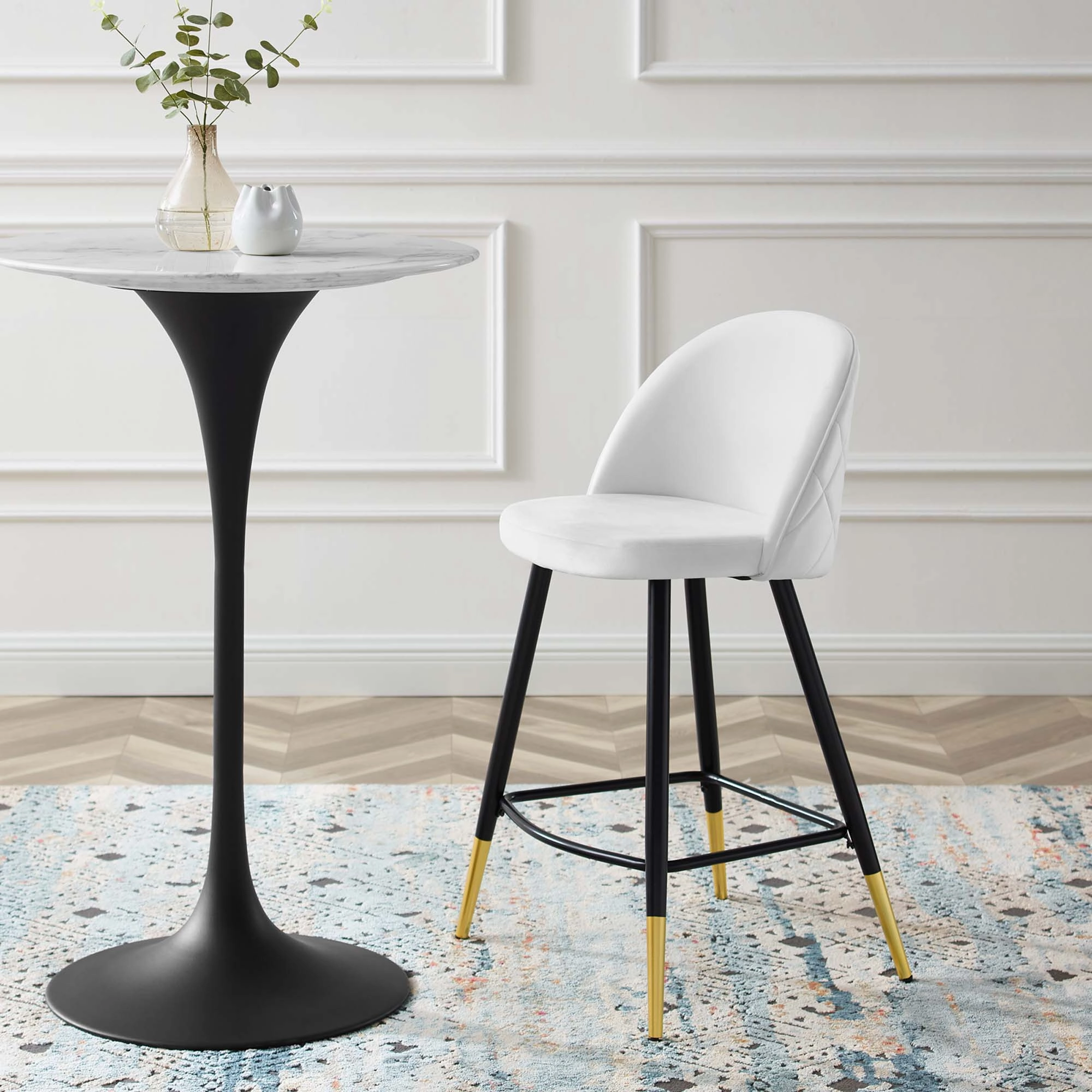Cordial Performance Velvet Counter Stools Set of 2 by Modway