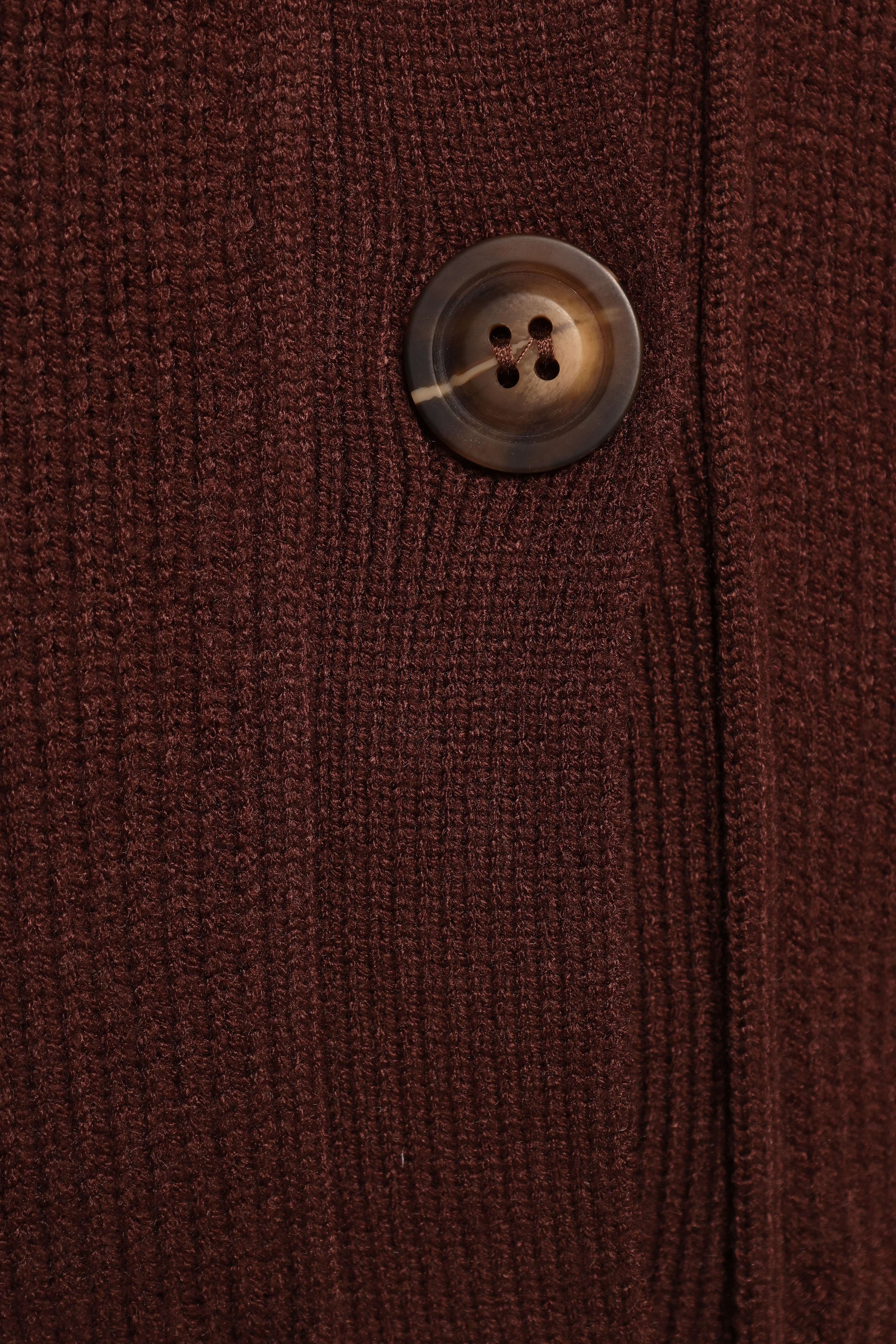 Eden Button Front Cardigan - Brown
