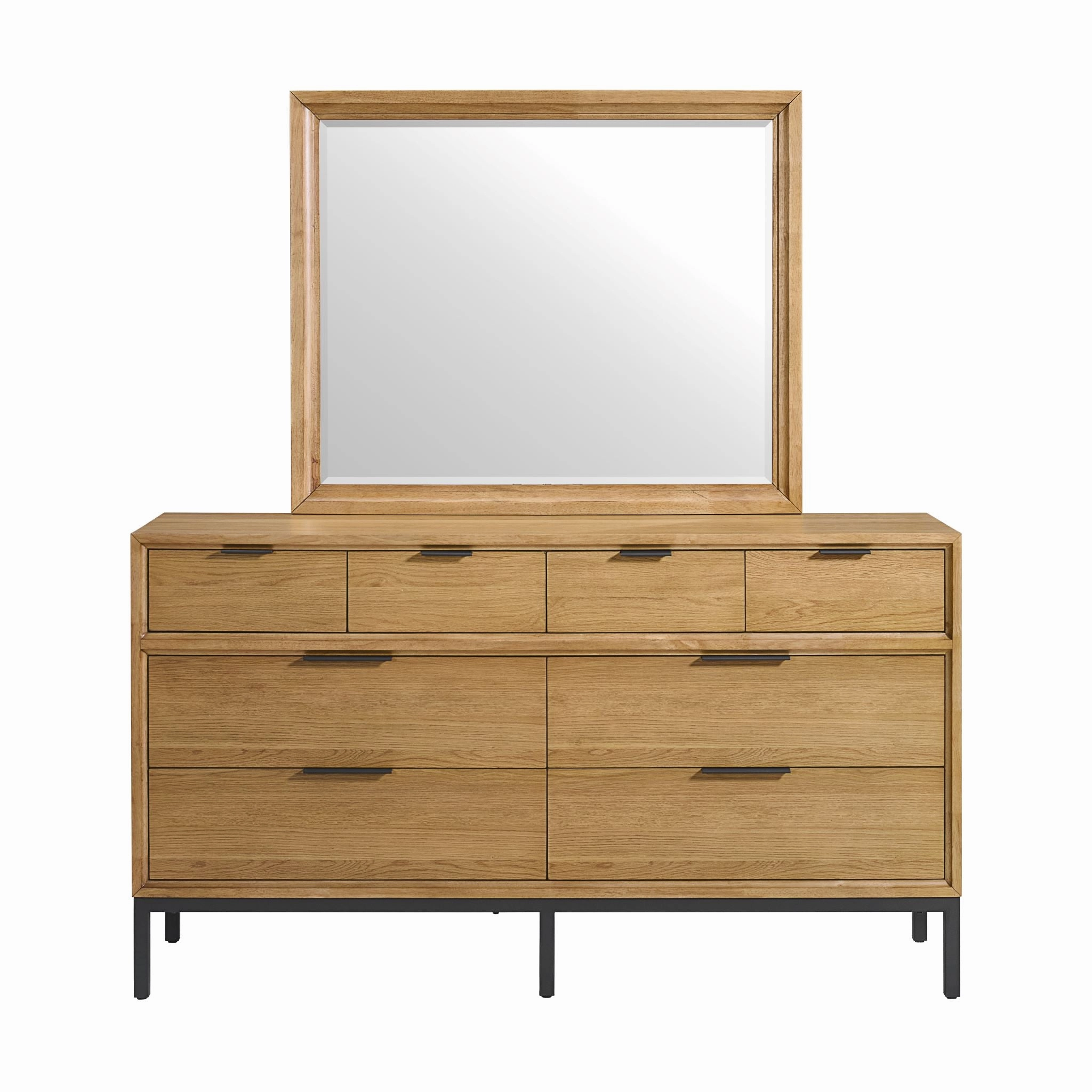 Feeling Connected - Newport 6 - Piece King Bedroom Package - Oak and Black