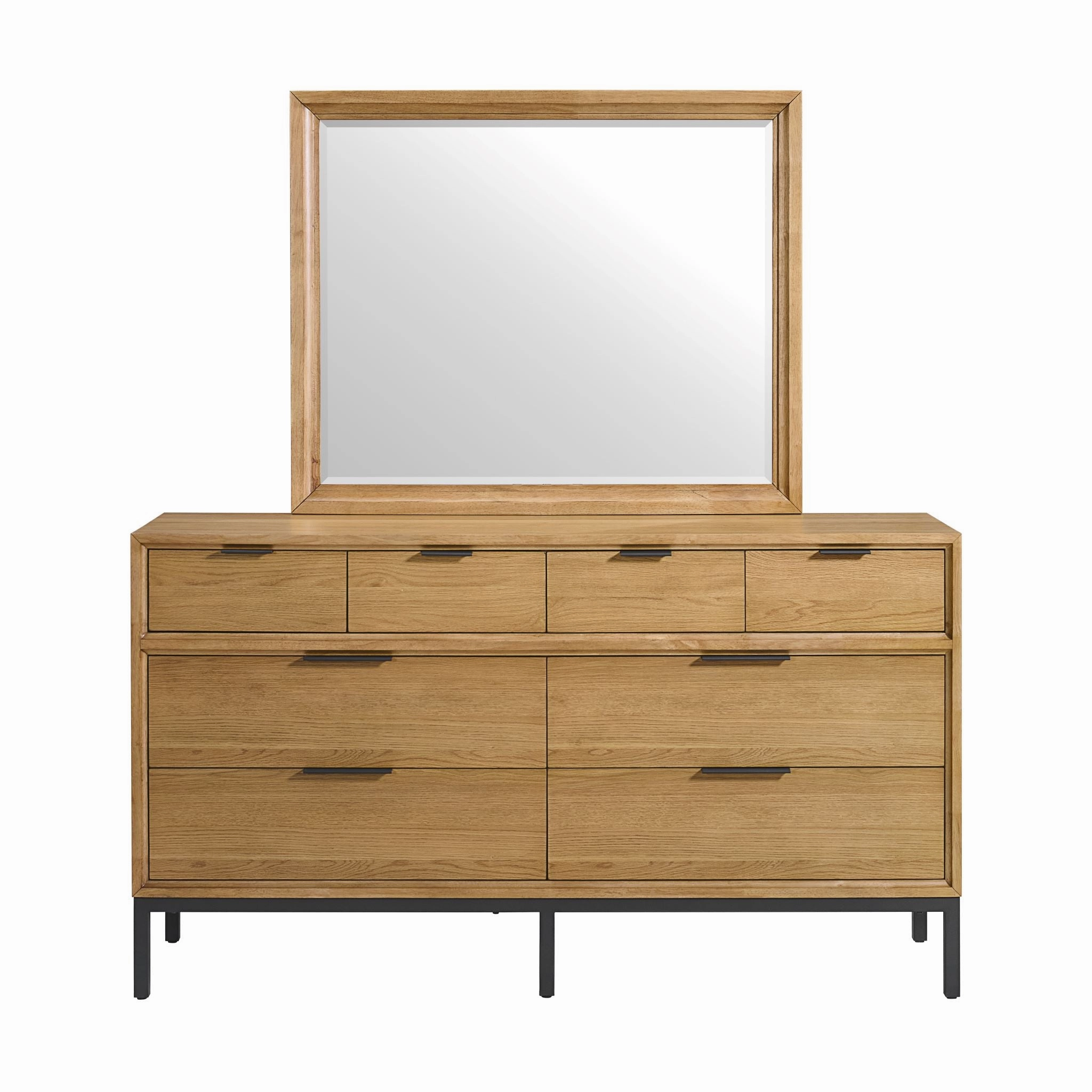Feeling Connected - Newport 6 - Piece Queen Bedroom Package - Oak and Black