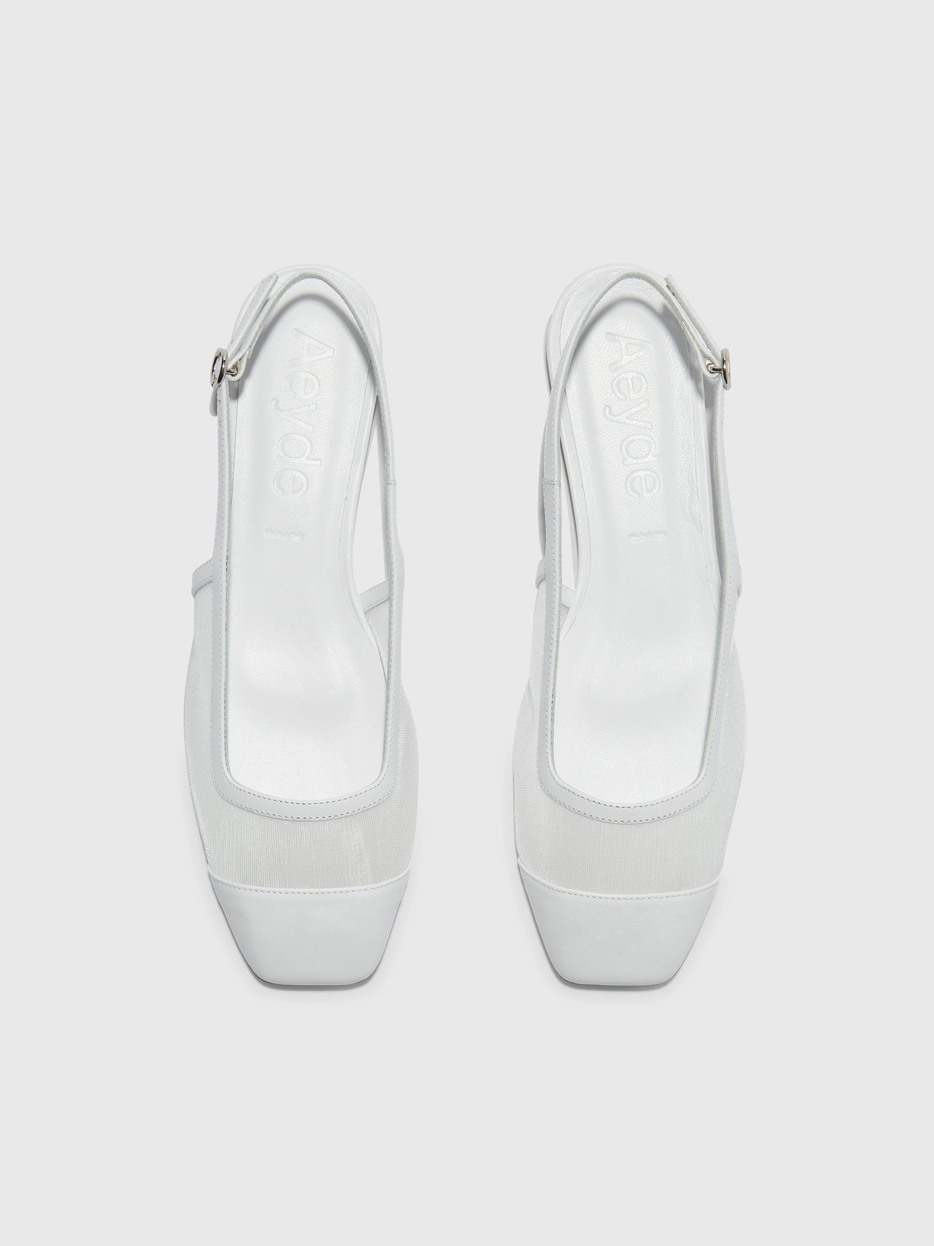 Geraldine Mesh Toe-Cap Slingbacks