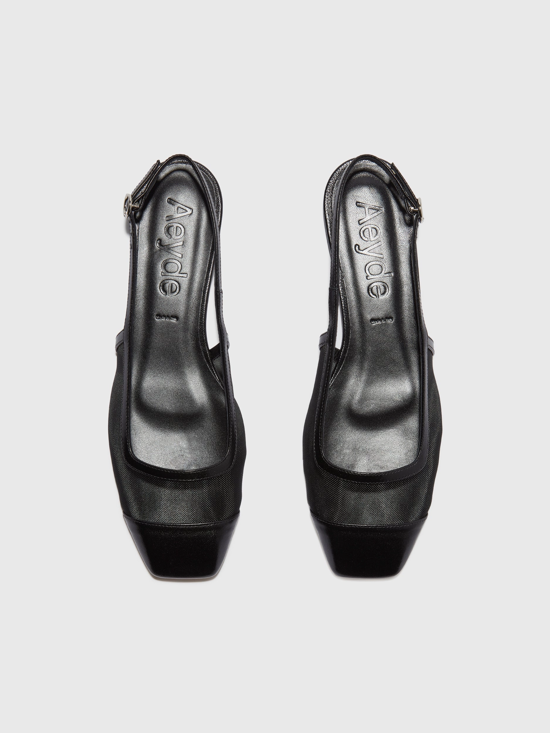 Geraldine Mesh Toe-Cap Slingbacks