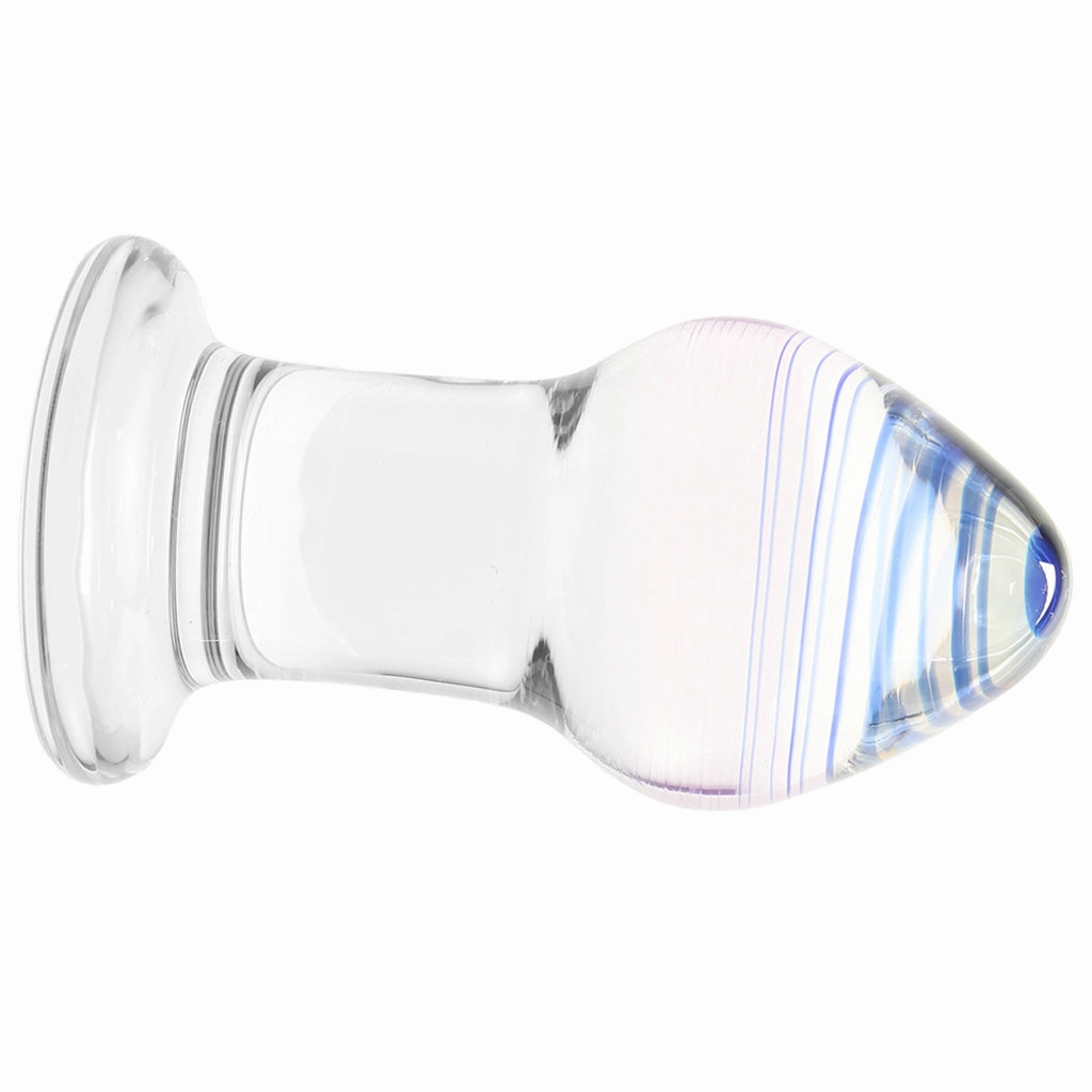 gläs Amethyst Rain Glass Butt Plug