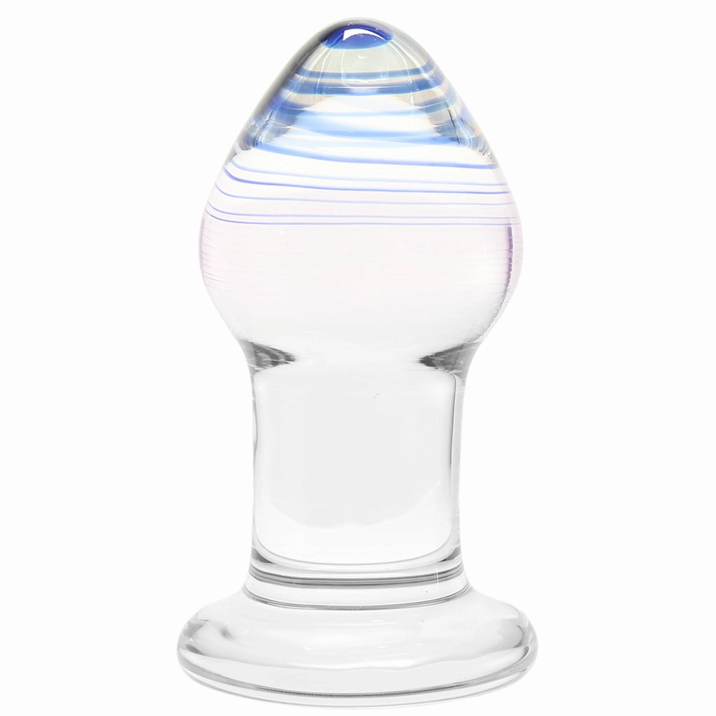 gläs Amethyst Rain Glass Butt Plug