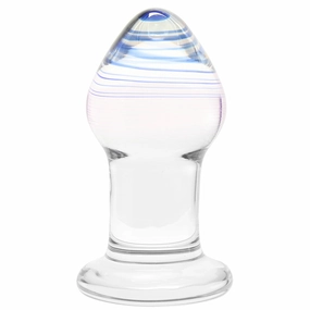 gläs Amethyst Rain Glass Butt Plug
