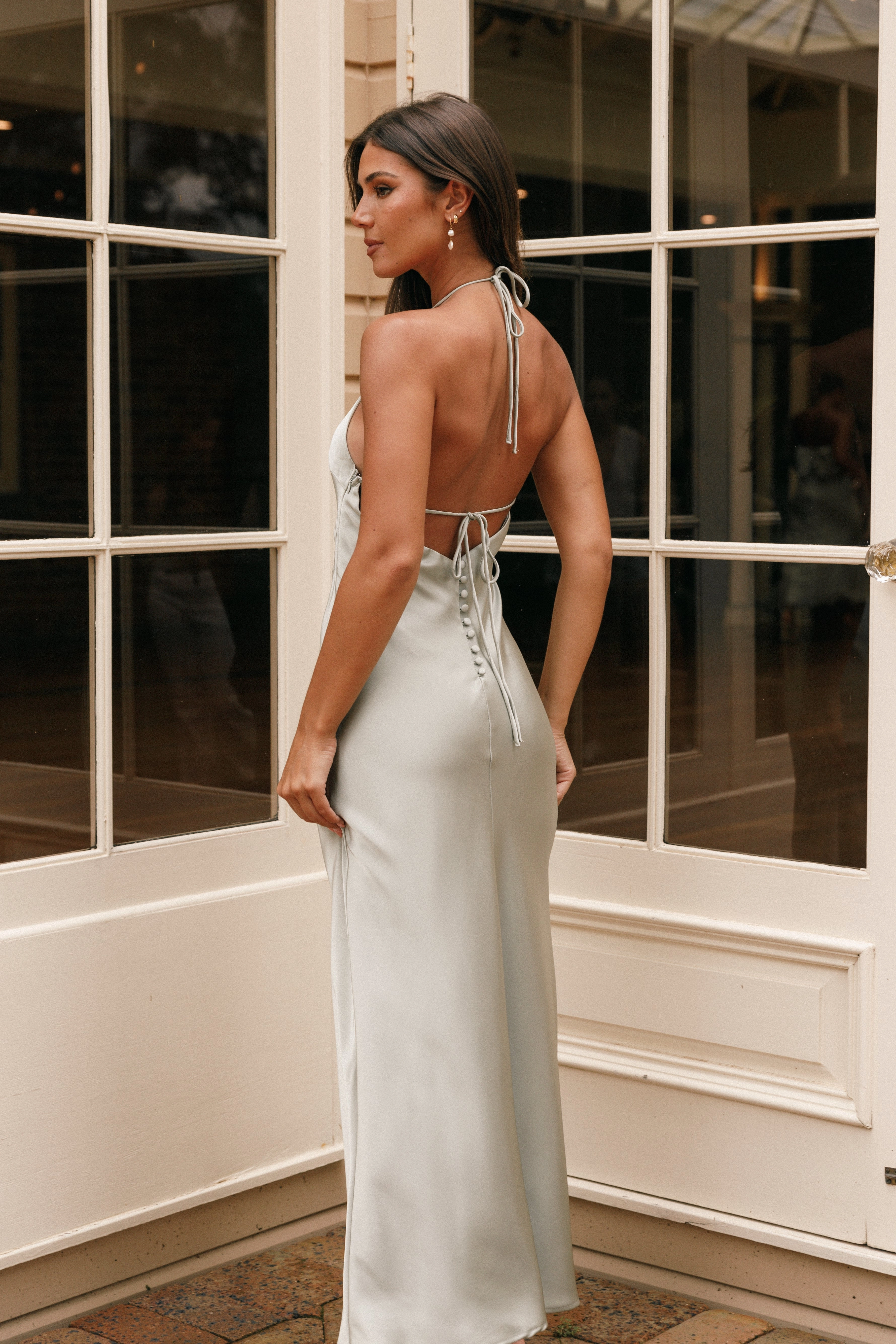Hadley Halterneck Maxi Dress - Sage