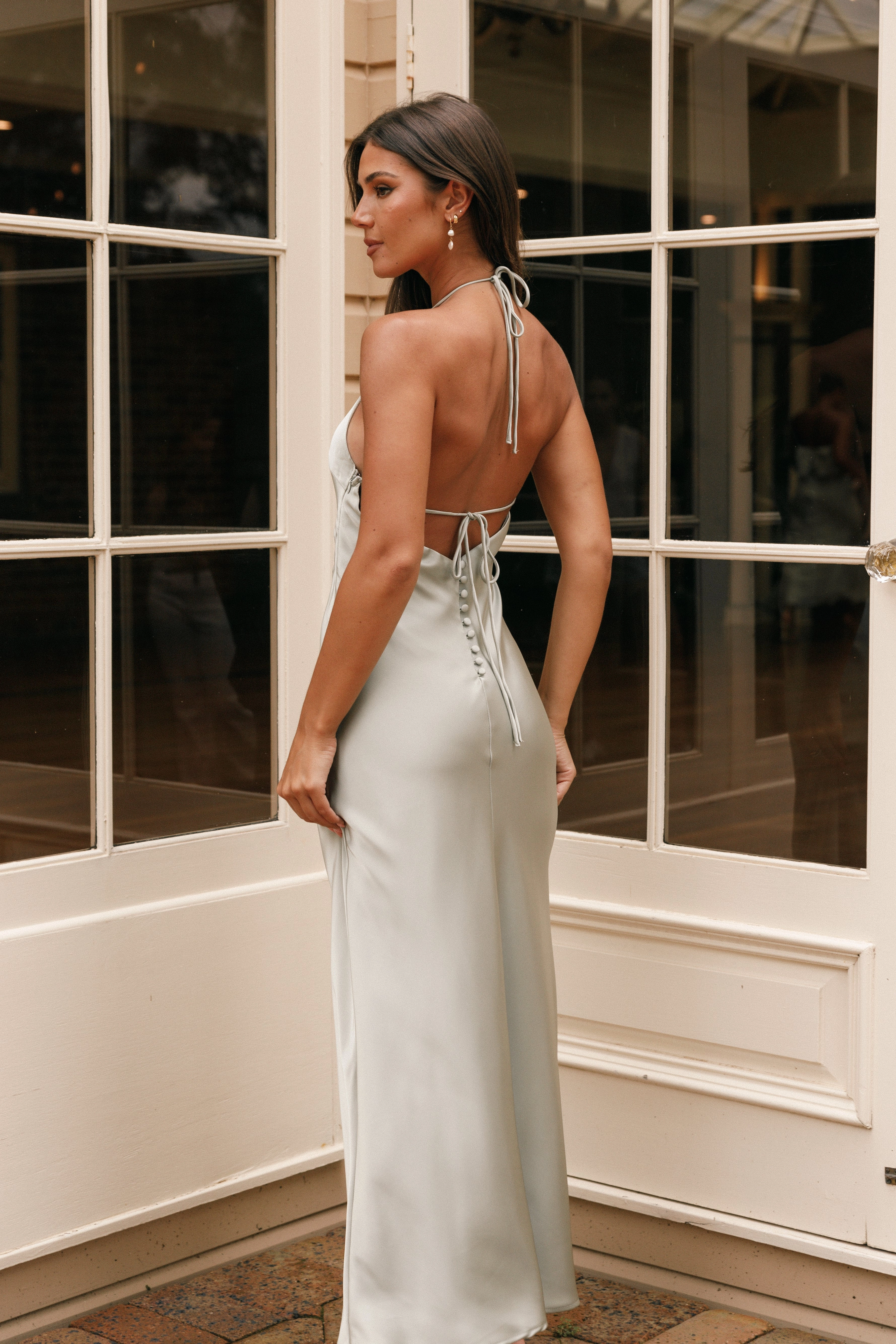 Hadley Halterneck Maxi Dress - Sage