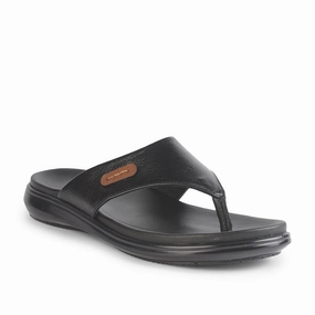 Healers Casual Black Slipper For Men MDL-05 By Liberty