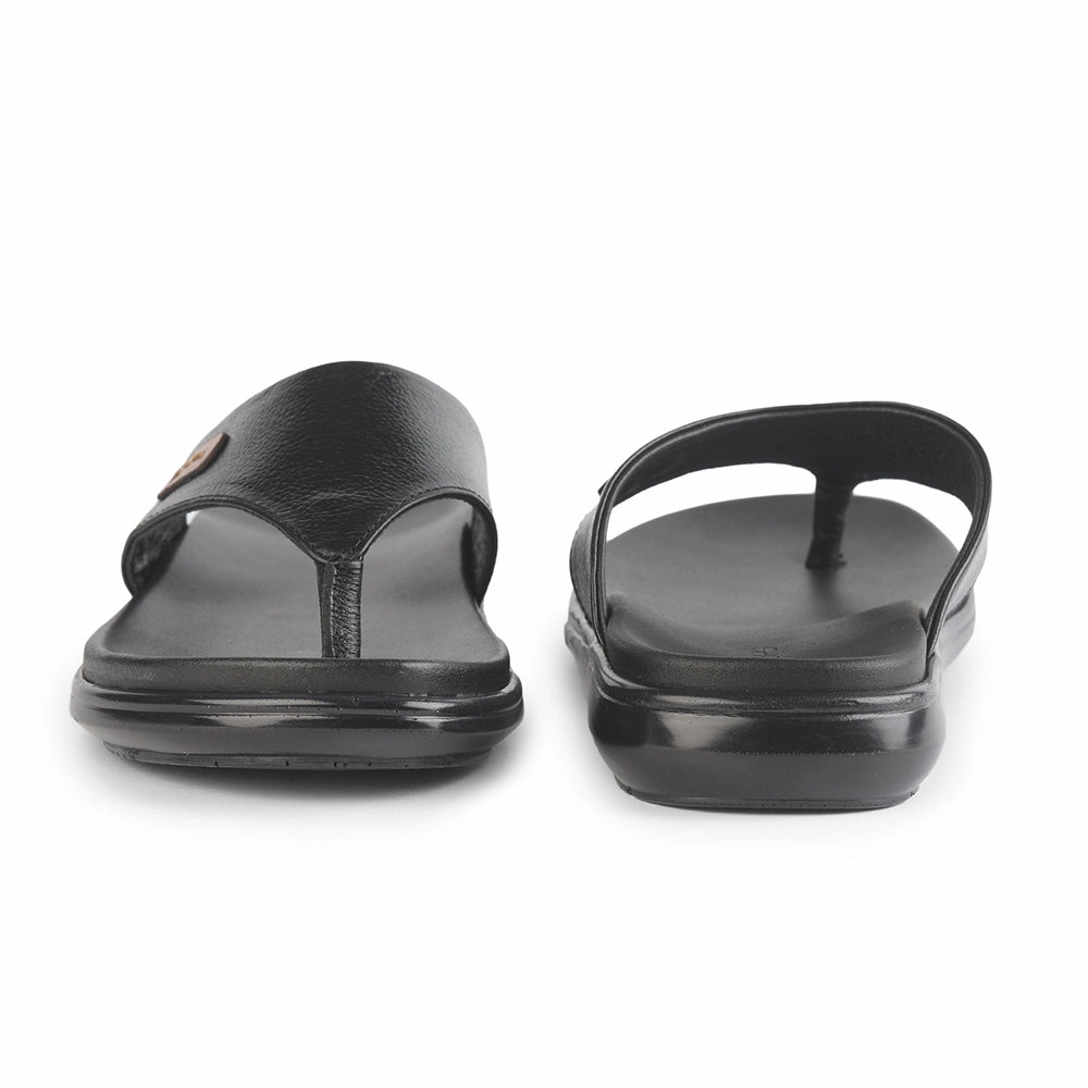 Healers Casual Black Slipper For Men MDL-05 By Liberty