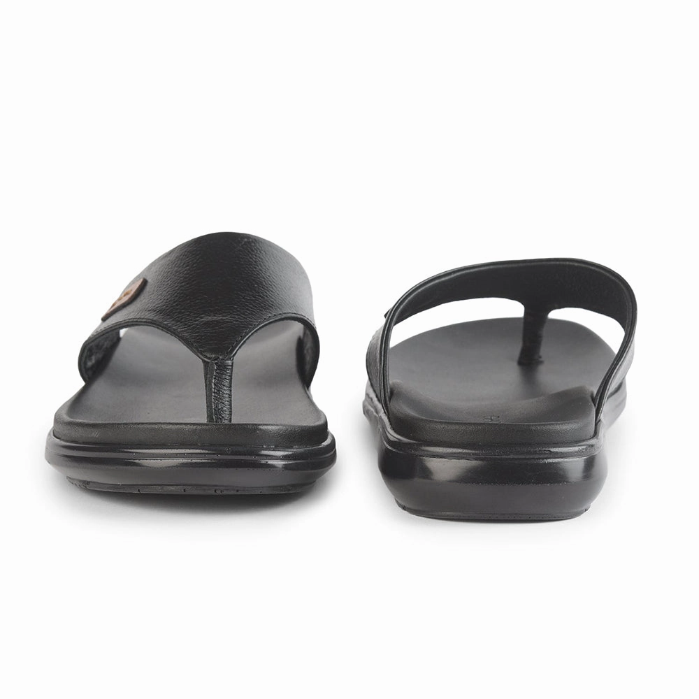 Healers Casual Black Slipper For Men MDL-05 By Liberty