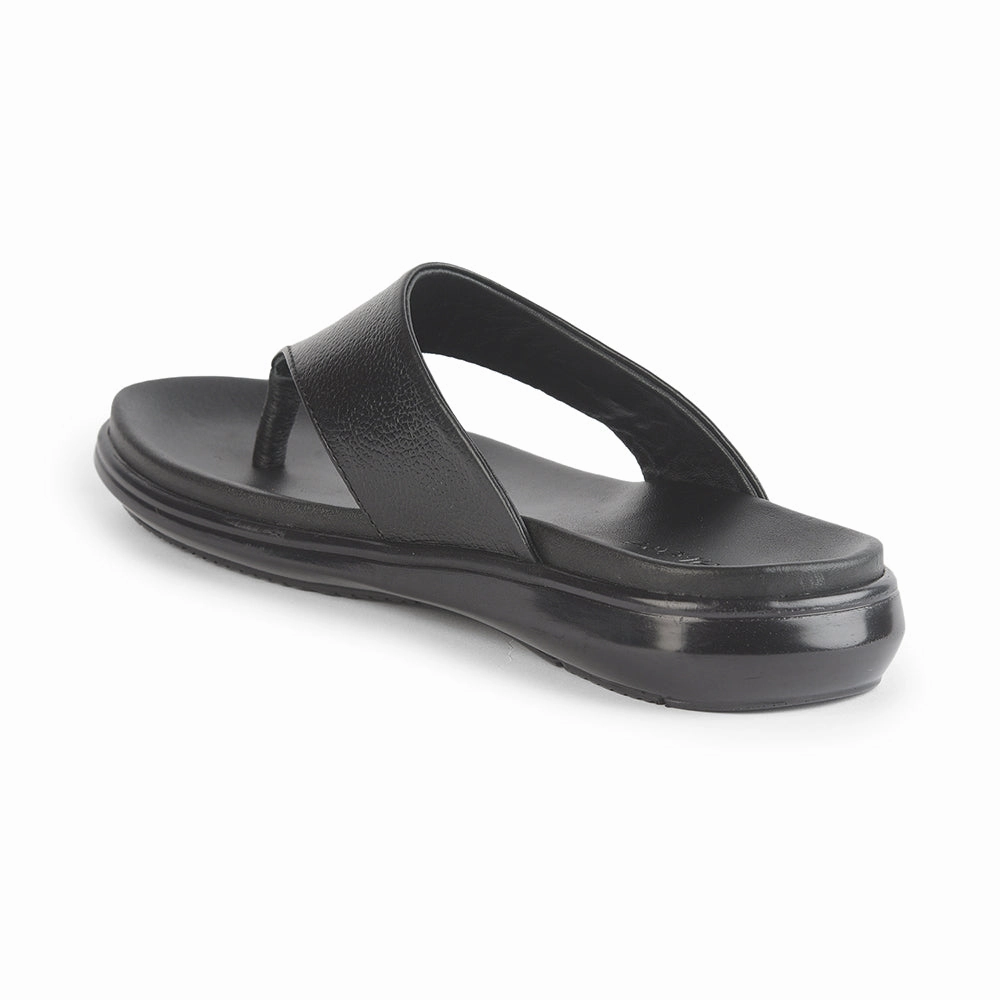 Healers Casual Black Slipper For Men MDL-05 By Liberty