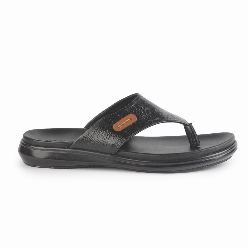 Healers Casual Black Slipper For Men MDL-05 By Liberty