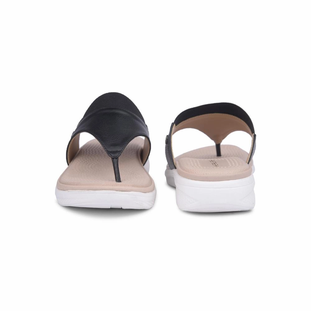 Healers Casual Black Slipper For Women SFL-14 By Liberty